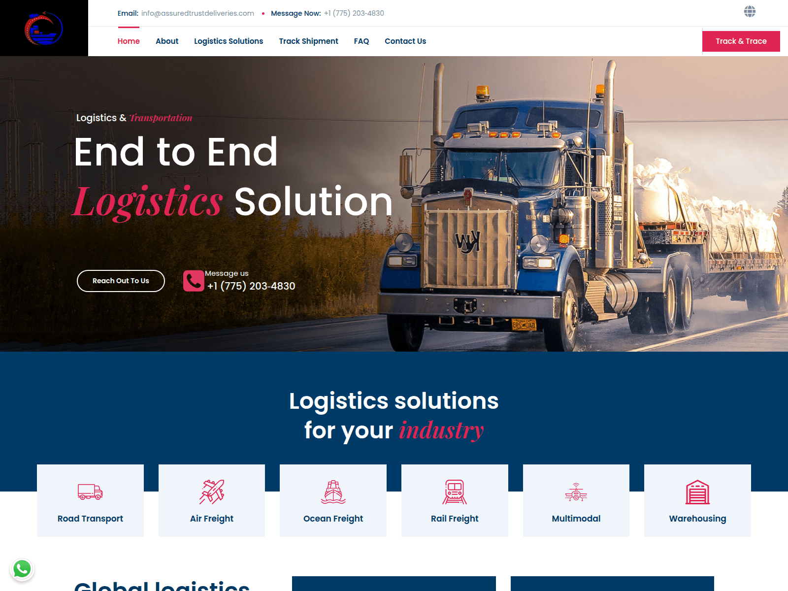 Screenshot of assuredtrustdeliveries.com