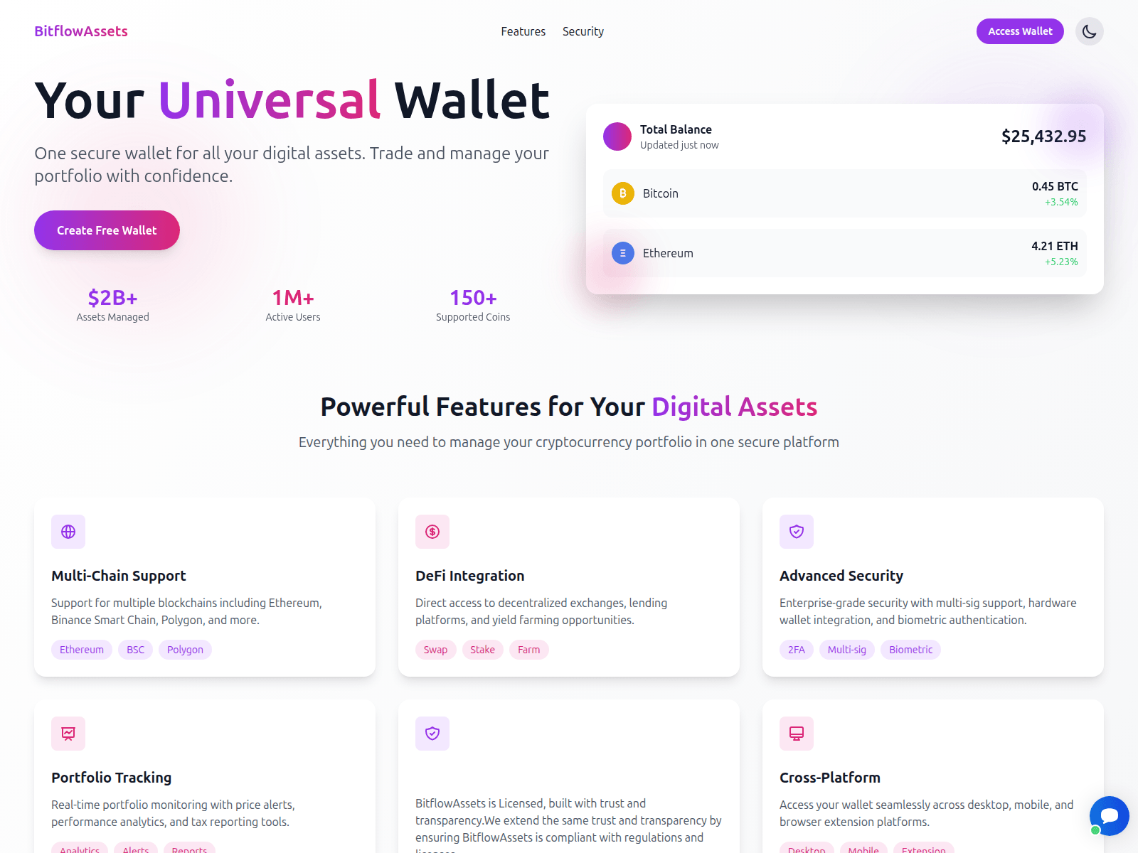 Screenshot of bitflowassets.com
