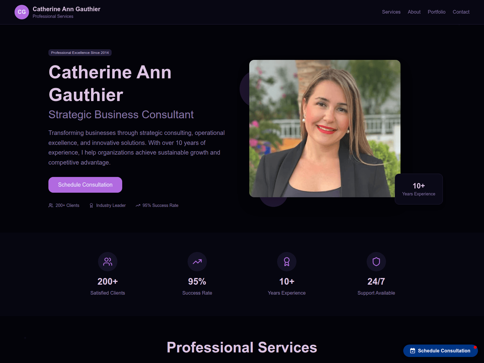 Screenshot of catherinegauthier.info