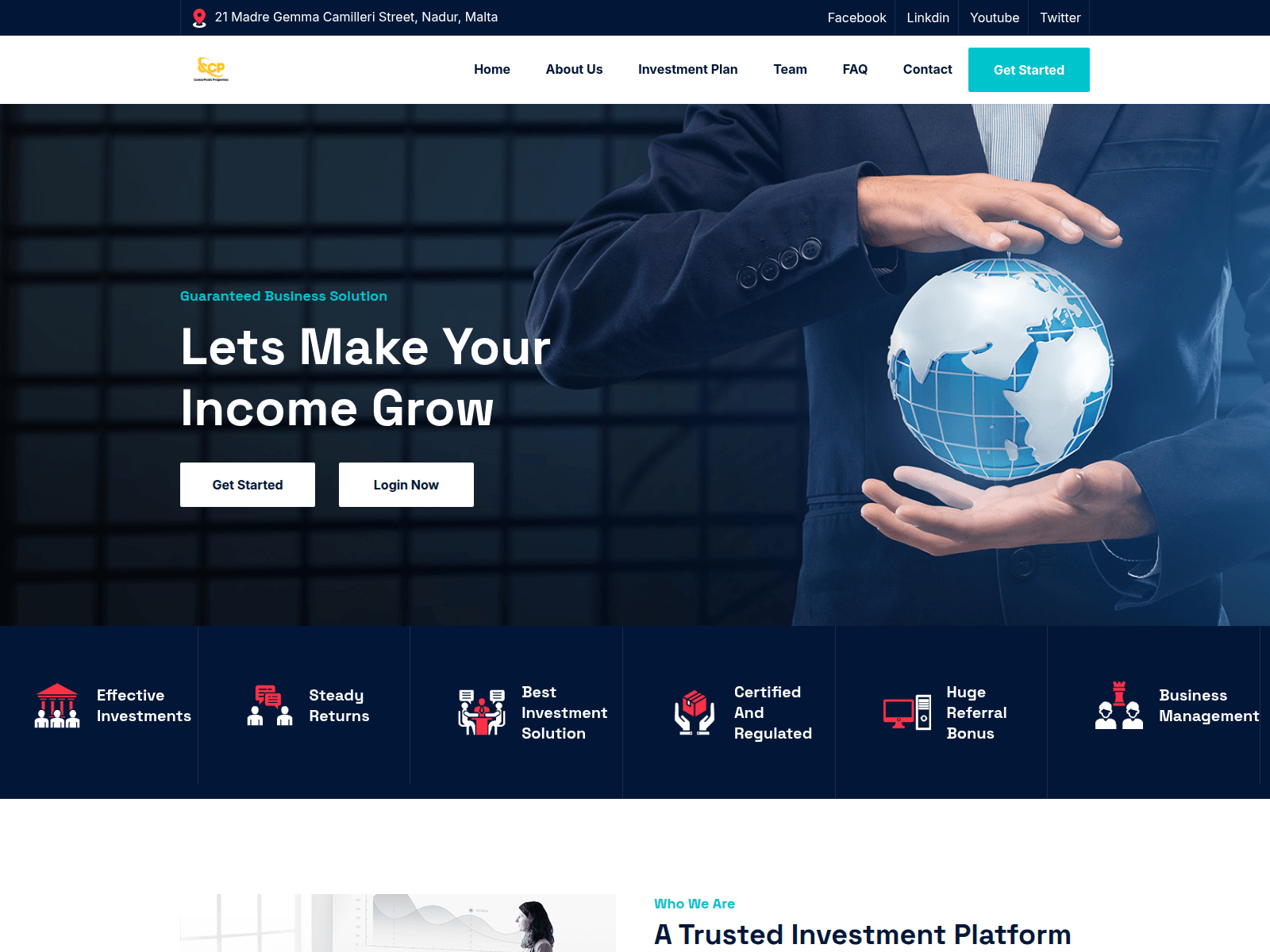Screenshot of centerpointsproperty.com