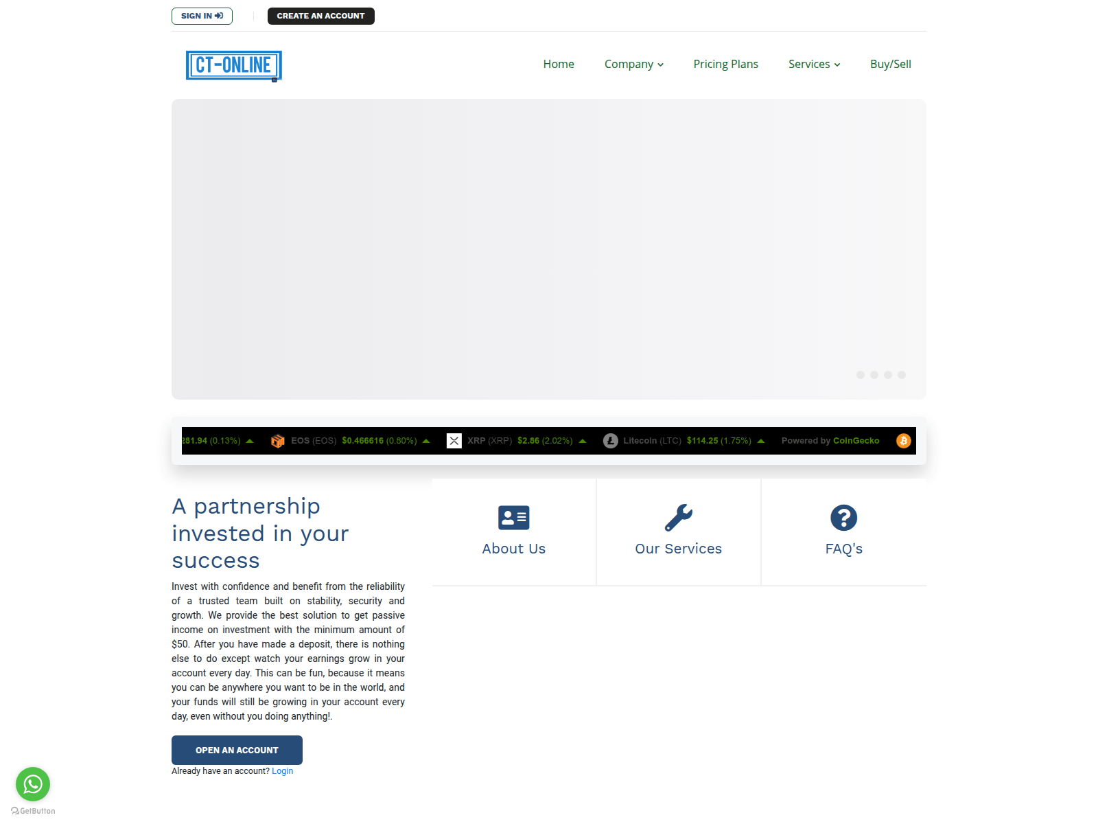 Screenshot of coretradepro.com