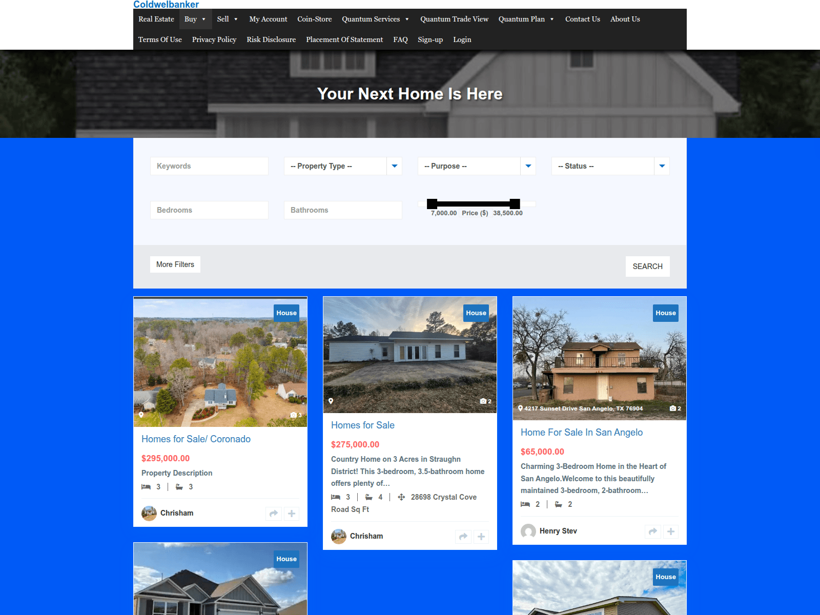 Screenshot of coldwelbanka.com