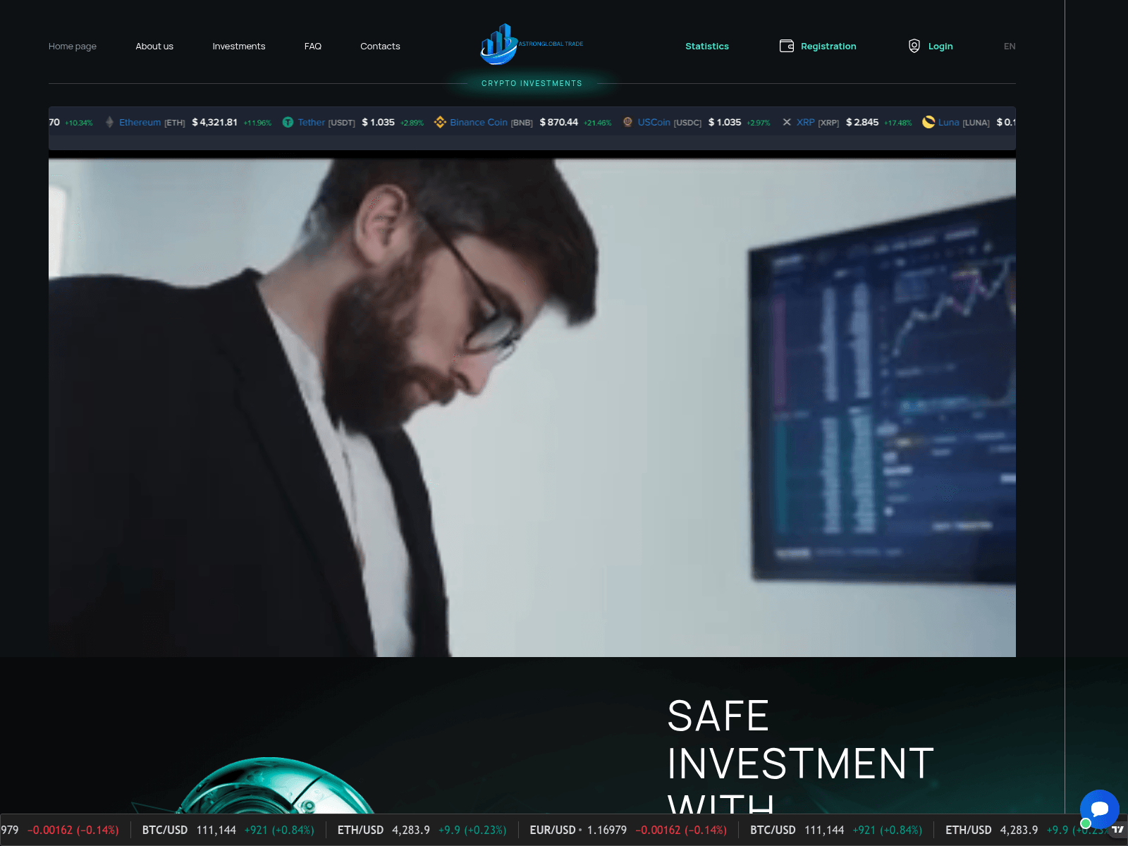 Screenshot of astronglobaltrade.click