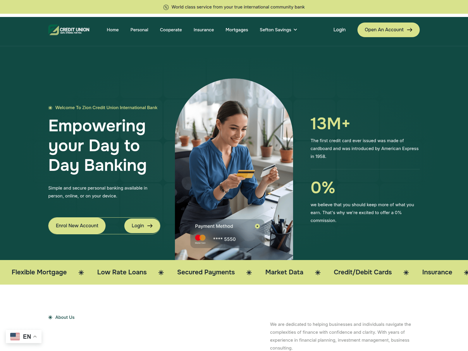 Screenshot of zioncreditunion.com
