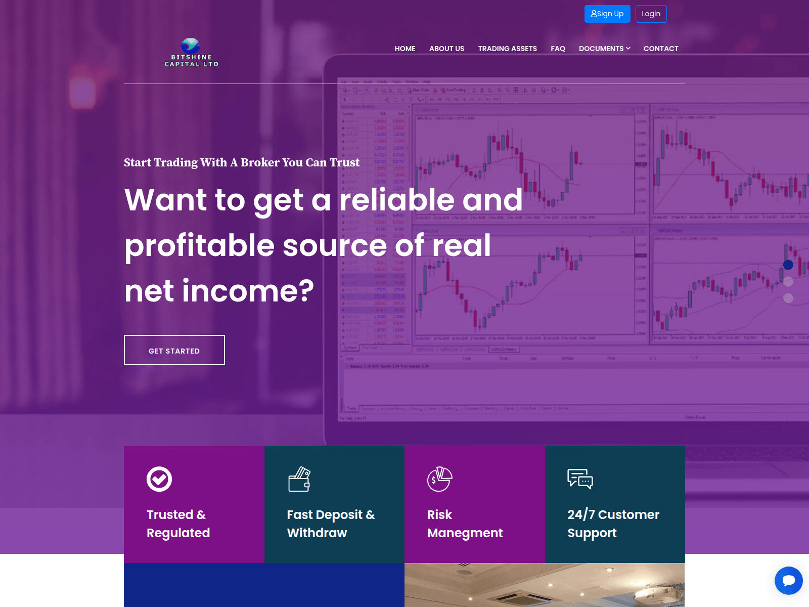 Screenshot of bitshinecaplt.com