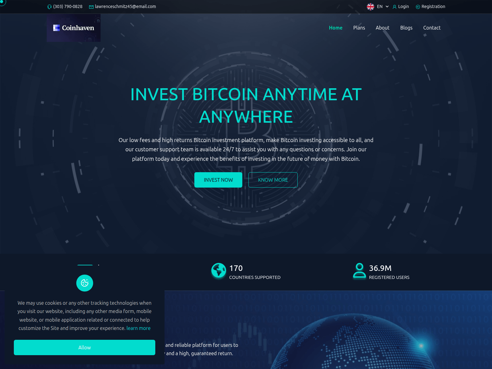 Screenshot of coinhaven.digitalonlinecredi.top