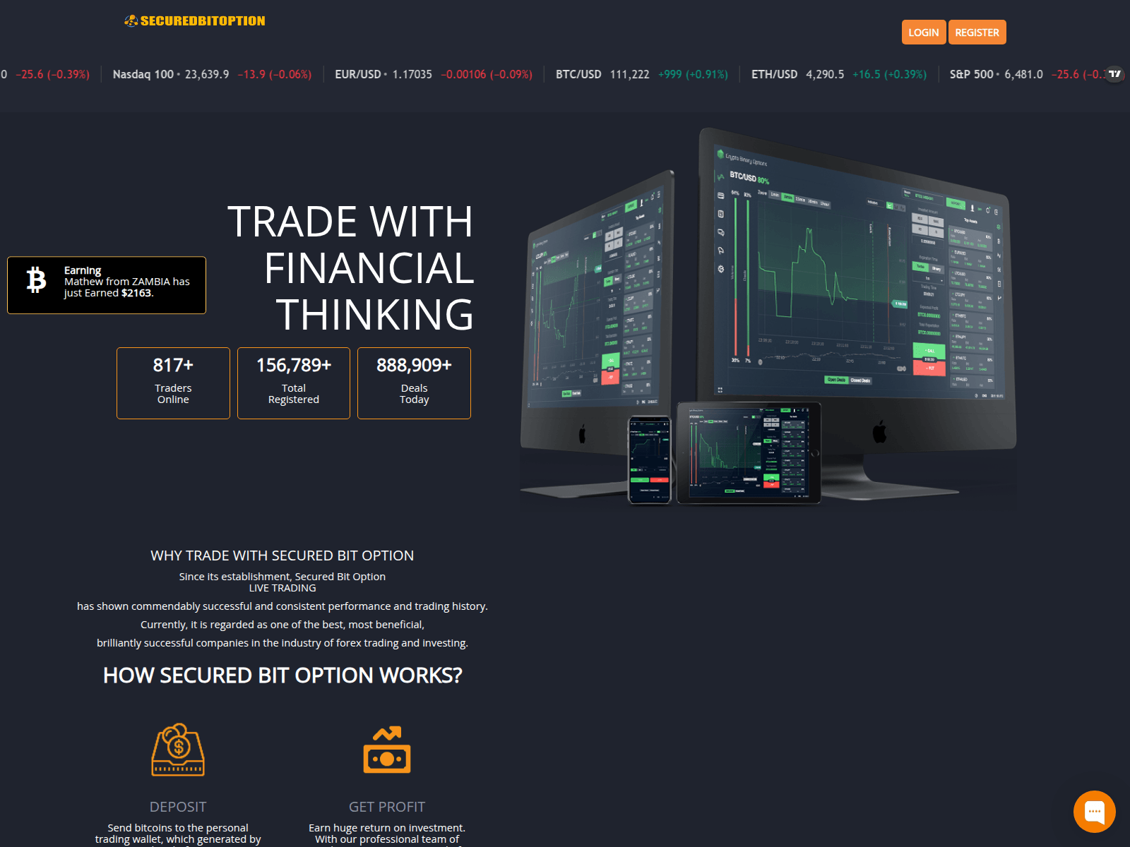 Forensic screenshot of futuretradesecured.click