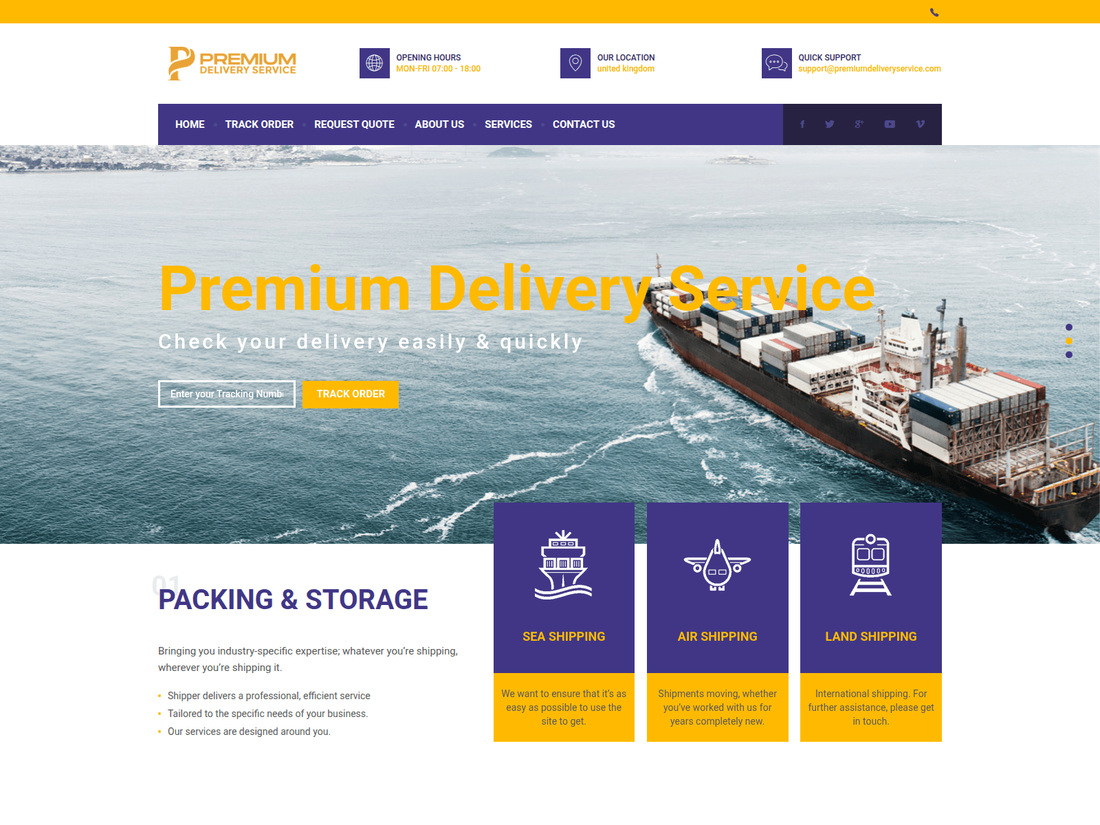 Screenshot of premiumdeliveryservice.com