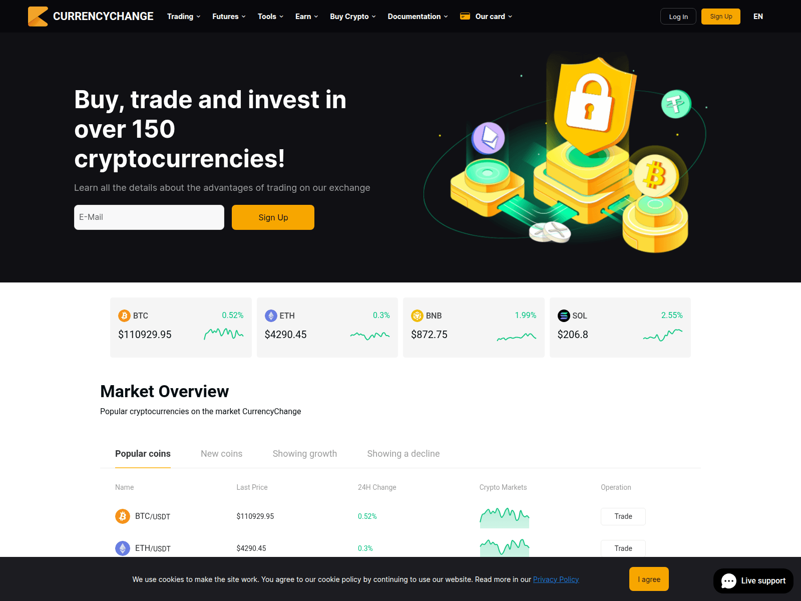 Screenshot of currency-change.com