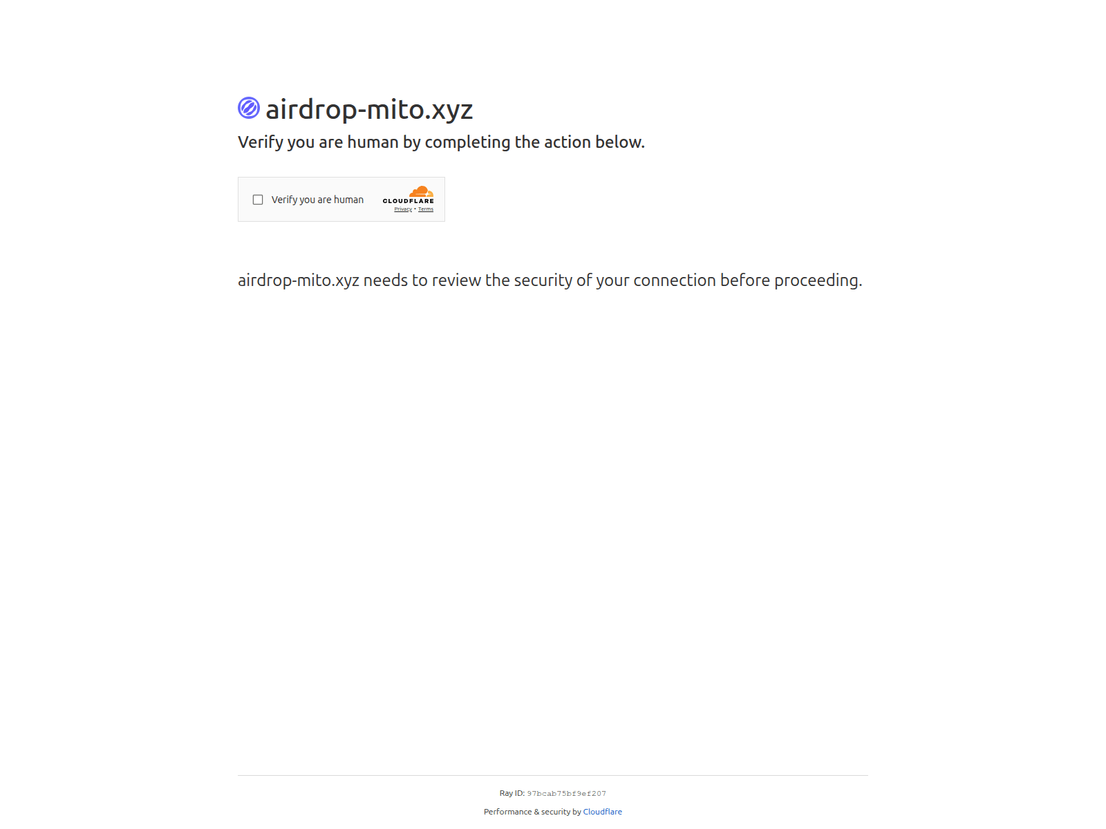 Screenshot of airdrop-mito.xyz