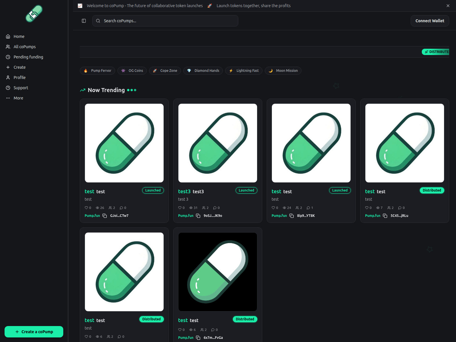 Screenshot of www.copump.fun