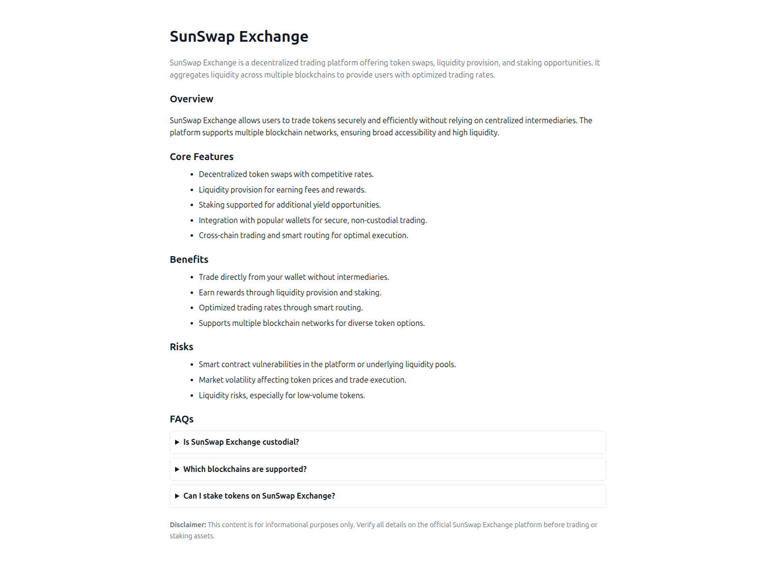 Screenshot of sunswap-exchange.pages.dev