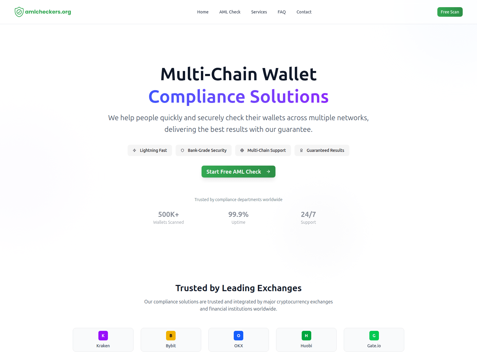 Screenshot of amlcheckers.org