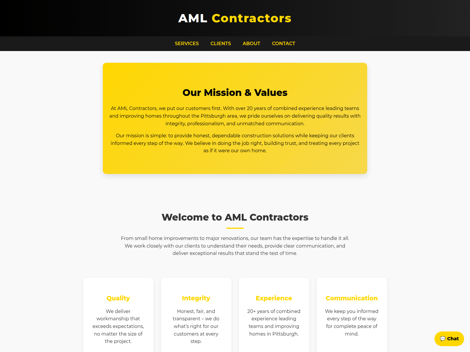 Screenshot of amlbuilds.com