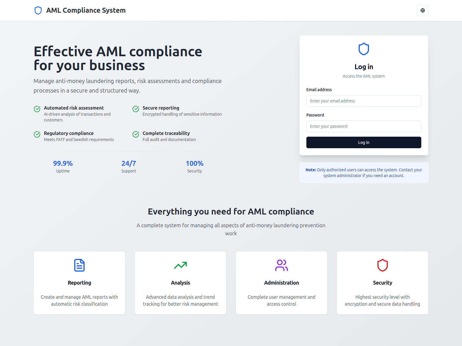 Screenshot of amlchecker.eu