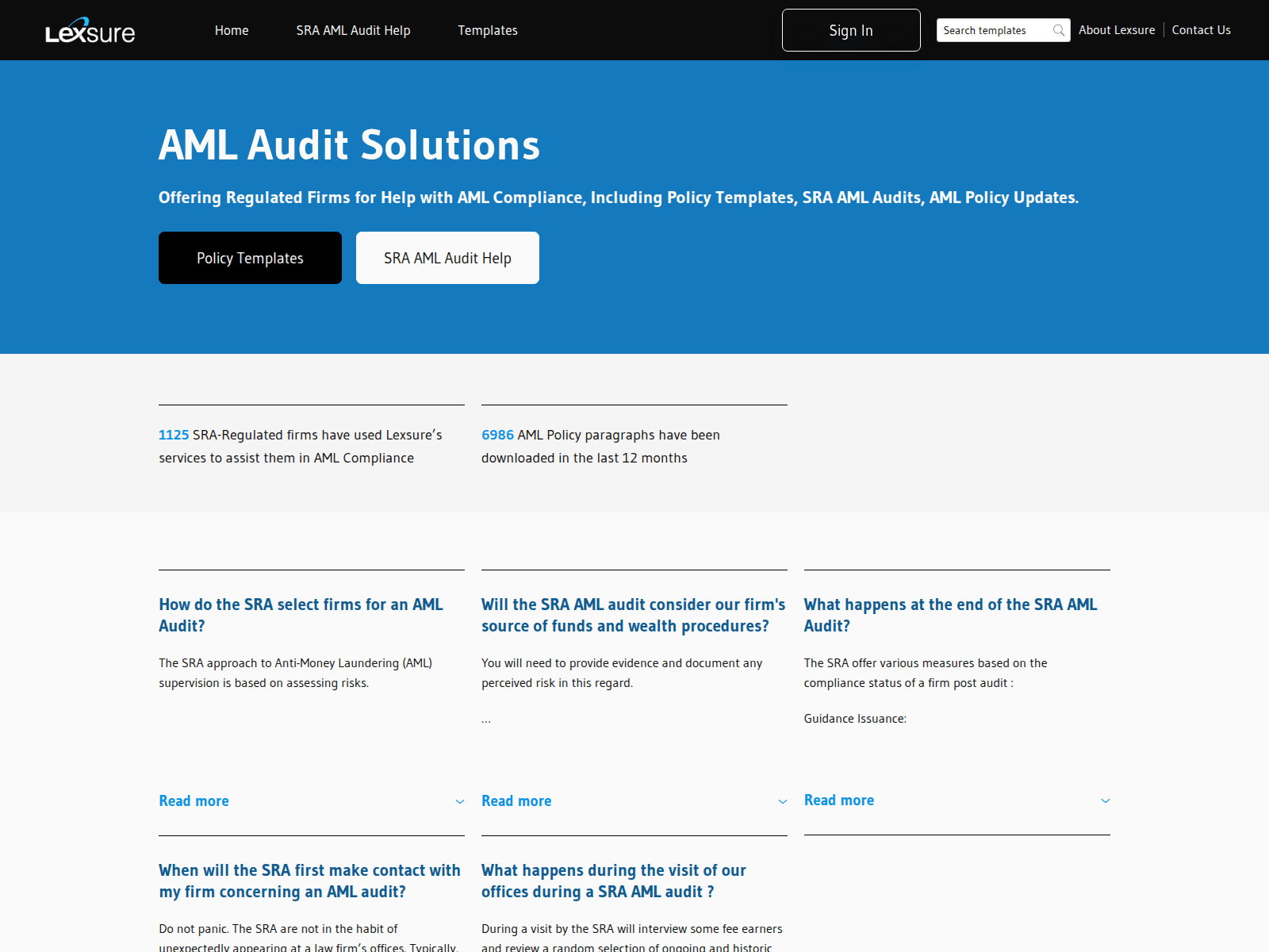Screenshot of aml-audit-solutions.com