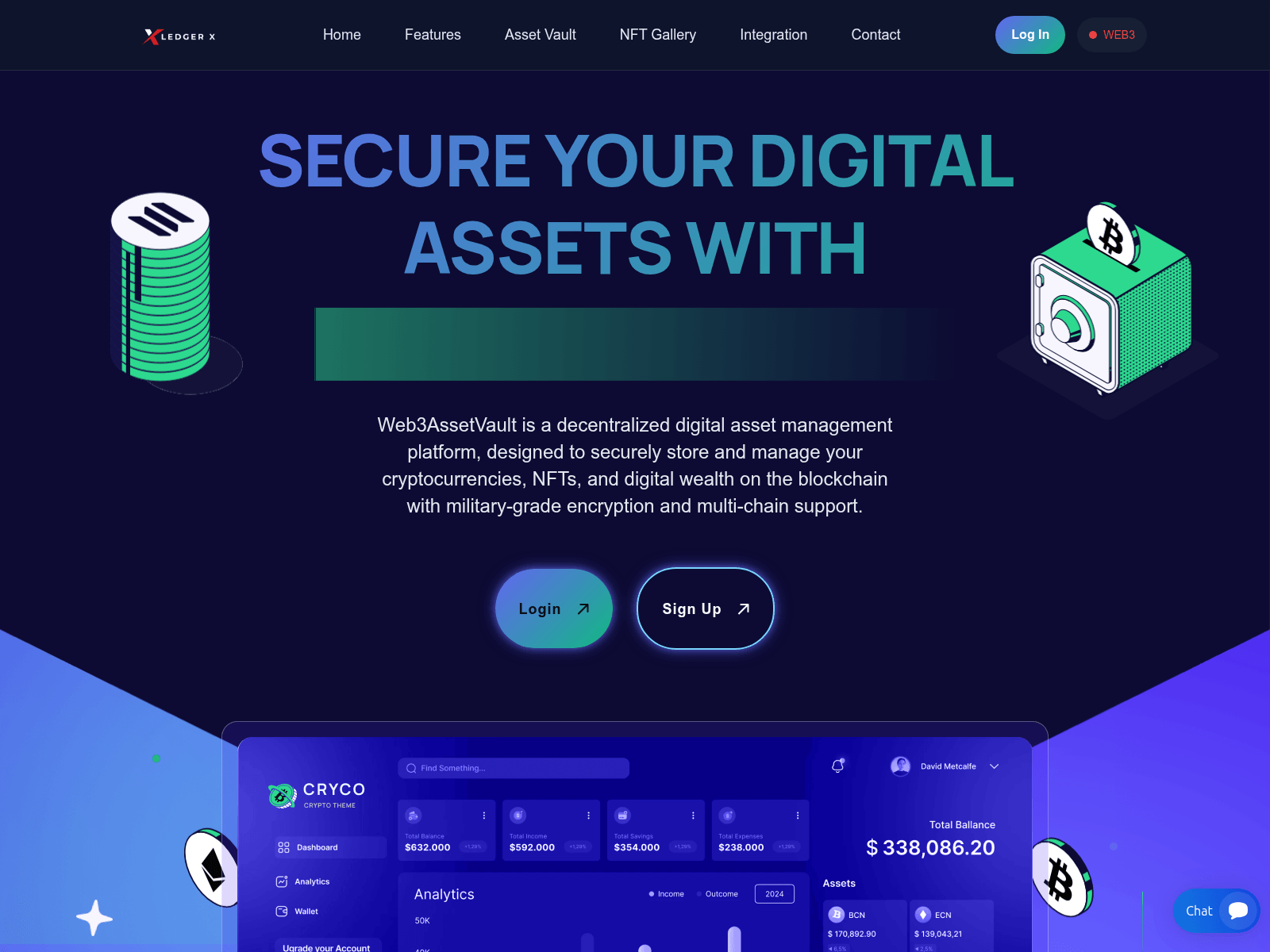 Screenshot of web3assetvault.com