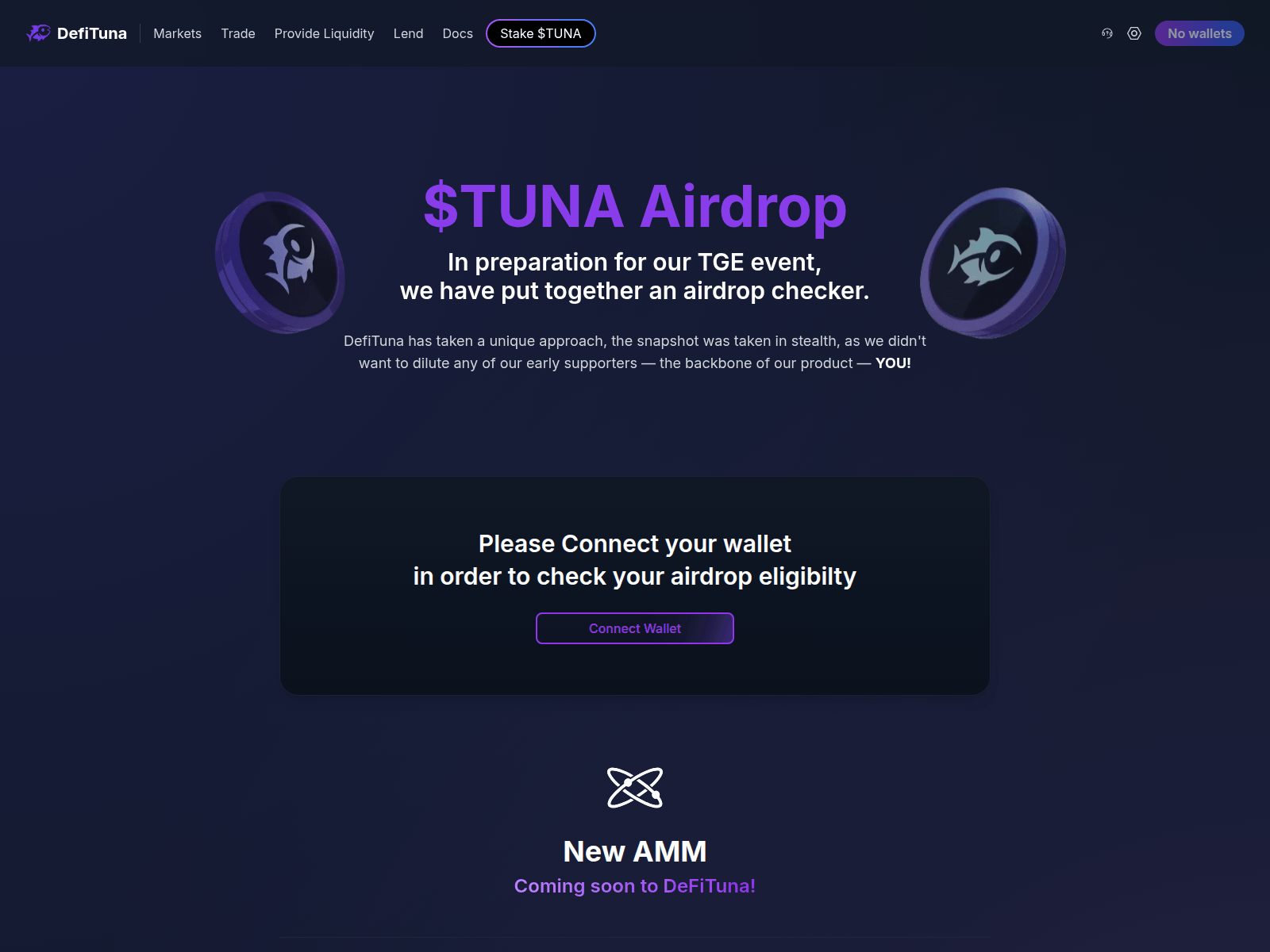 Screenshot of claim.defituna.info