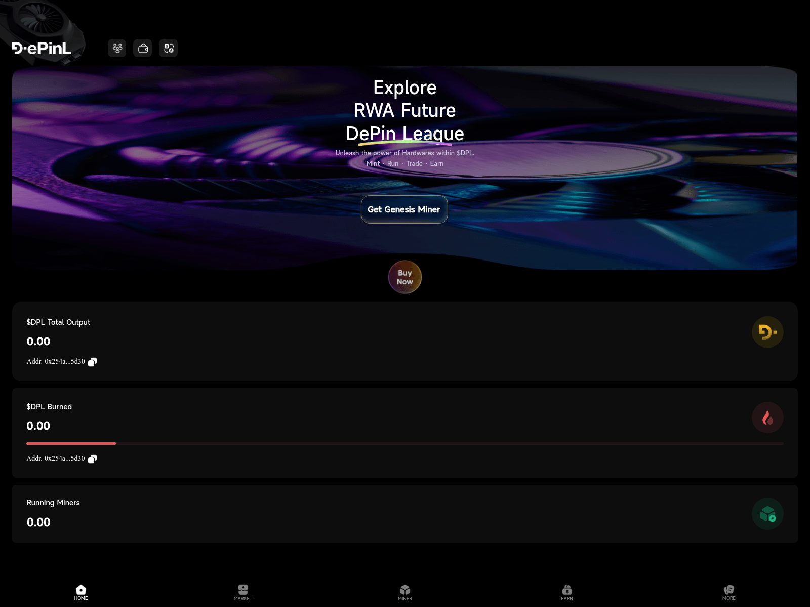 Screenshot of dappts.depinl.com