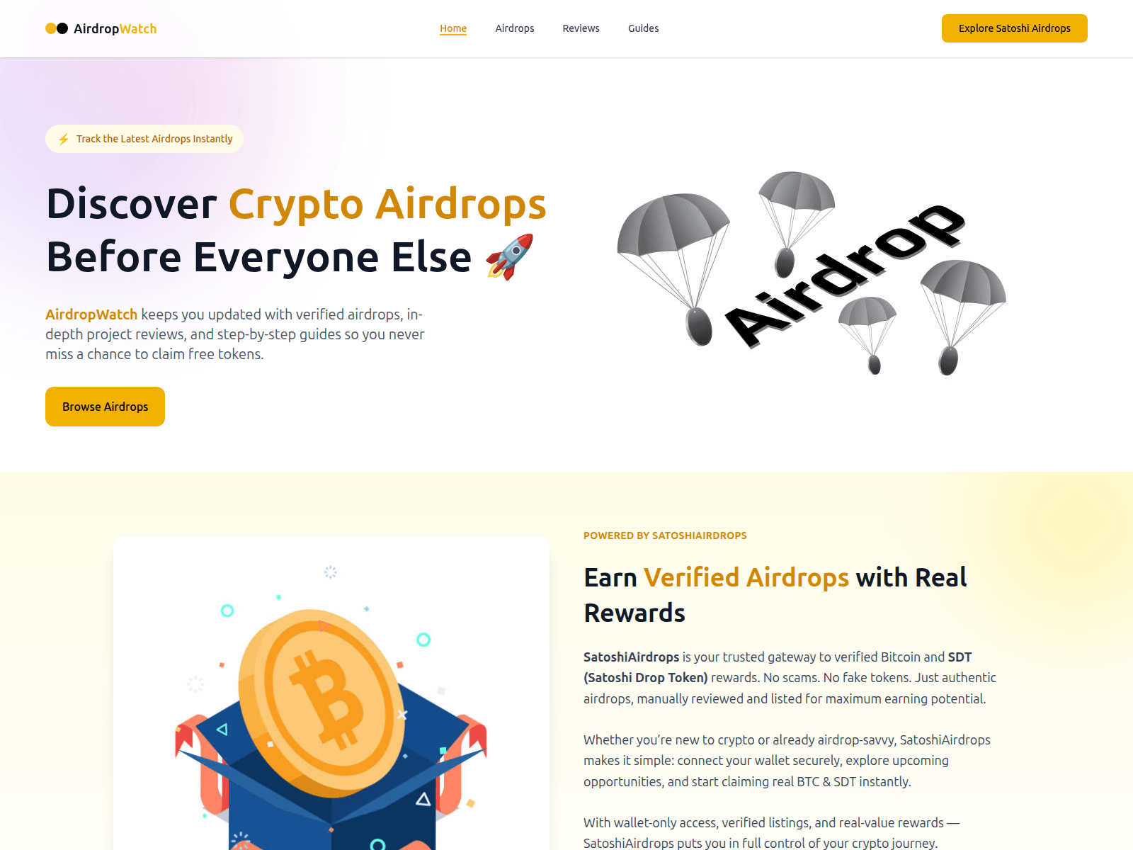 Screenshot of airdropwatch.live
