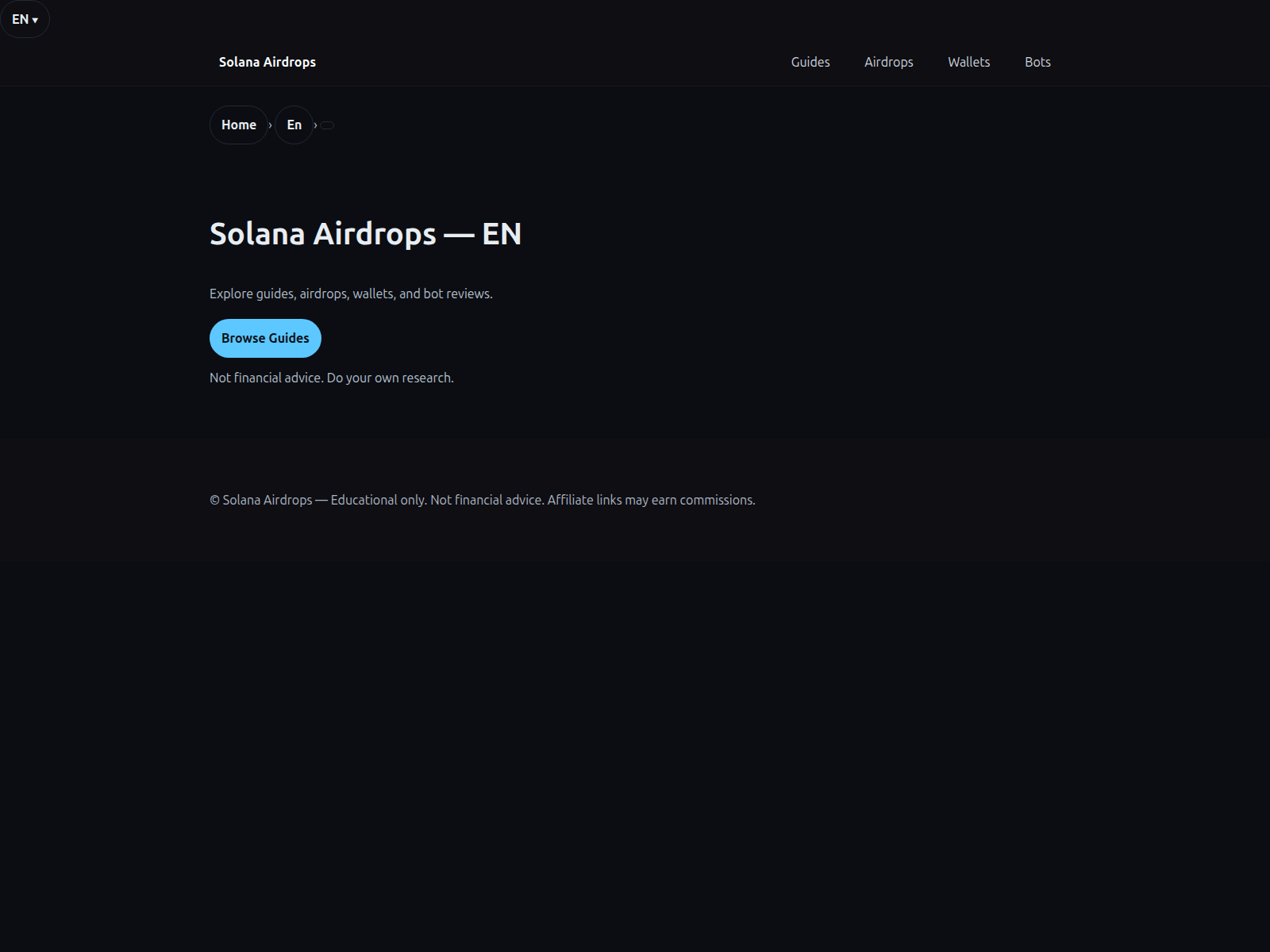 Screenshot of solanaairdrops.net