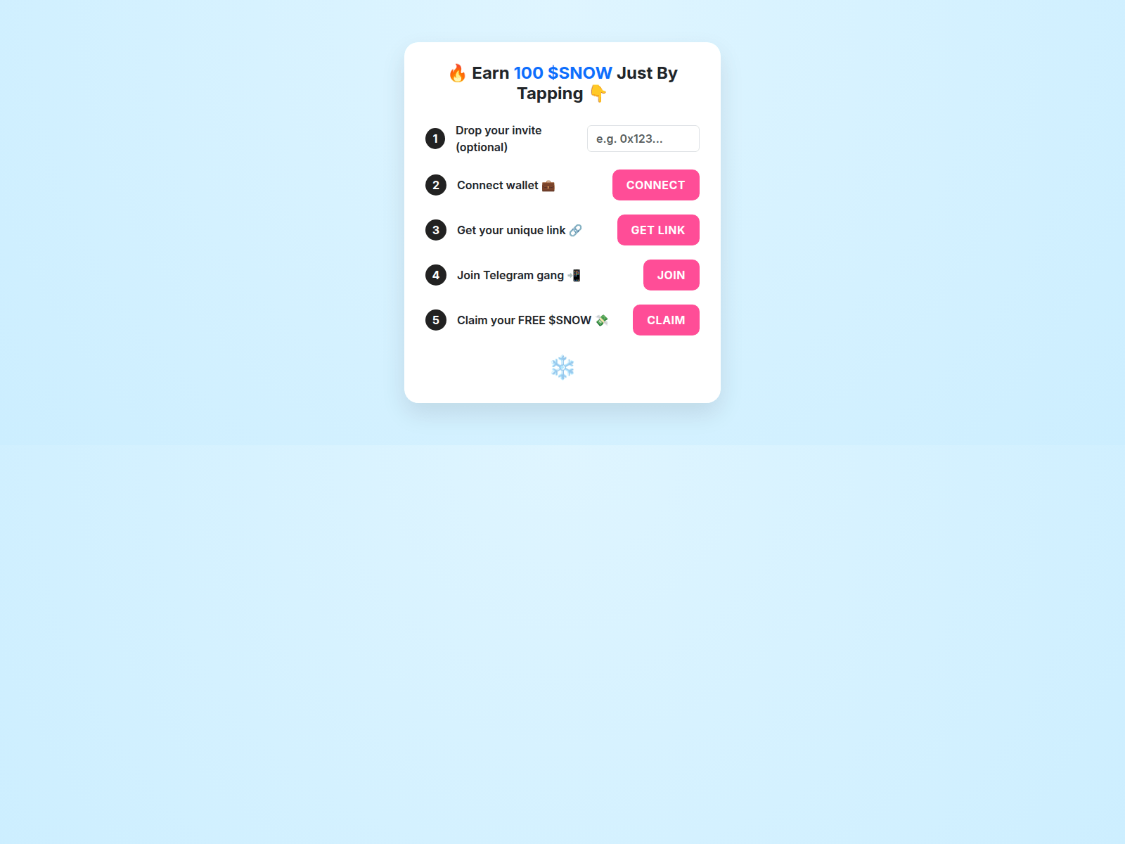 Screenshot of www.snowairdrop.com