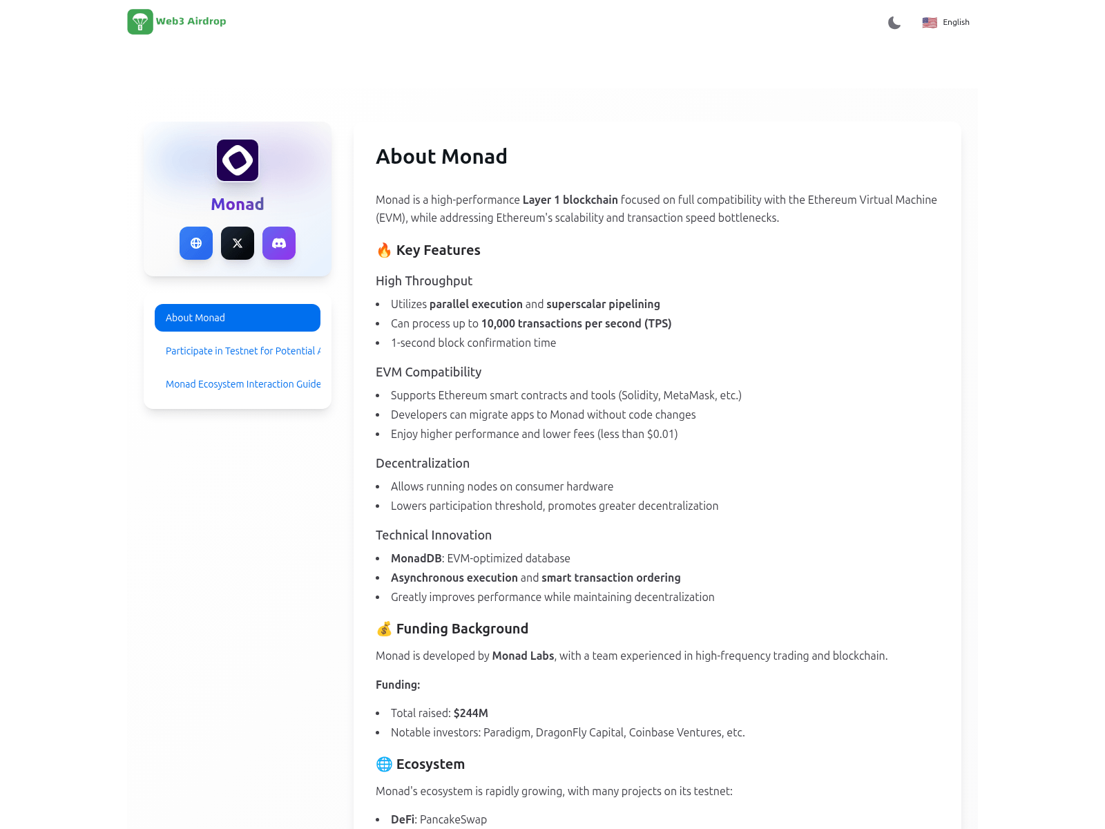 Screenshot of www.web3airdrop.shop