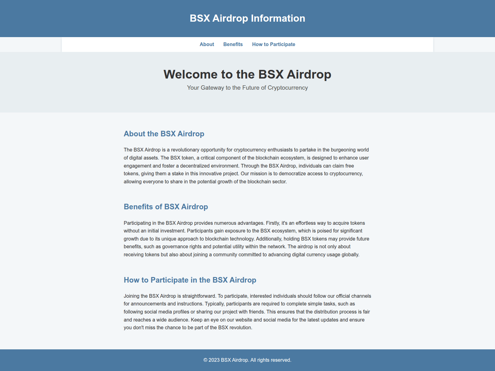 Screenshot of airdrop-bsx.live