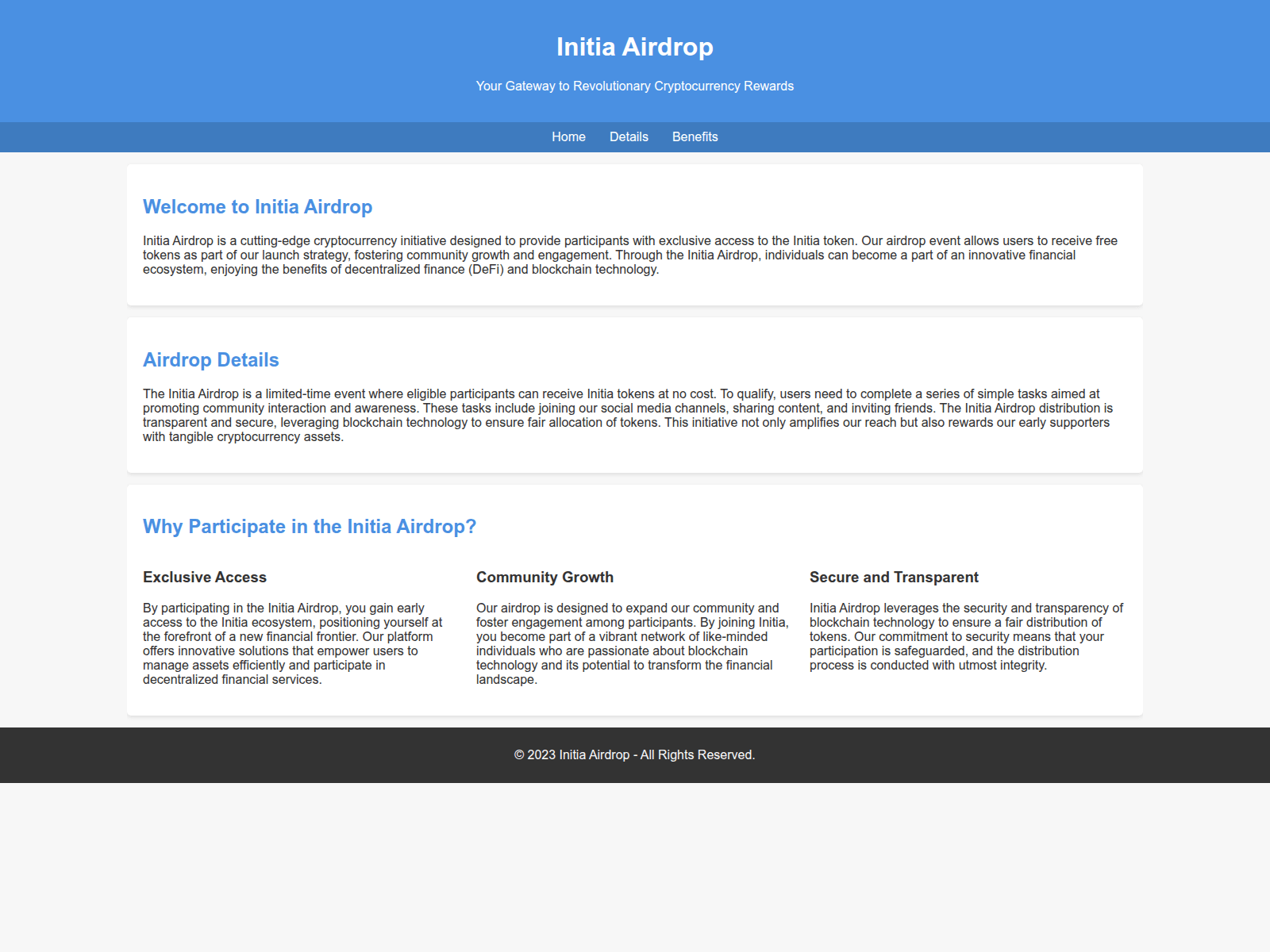 Screenshot of airdropinitiacoin.live