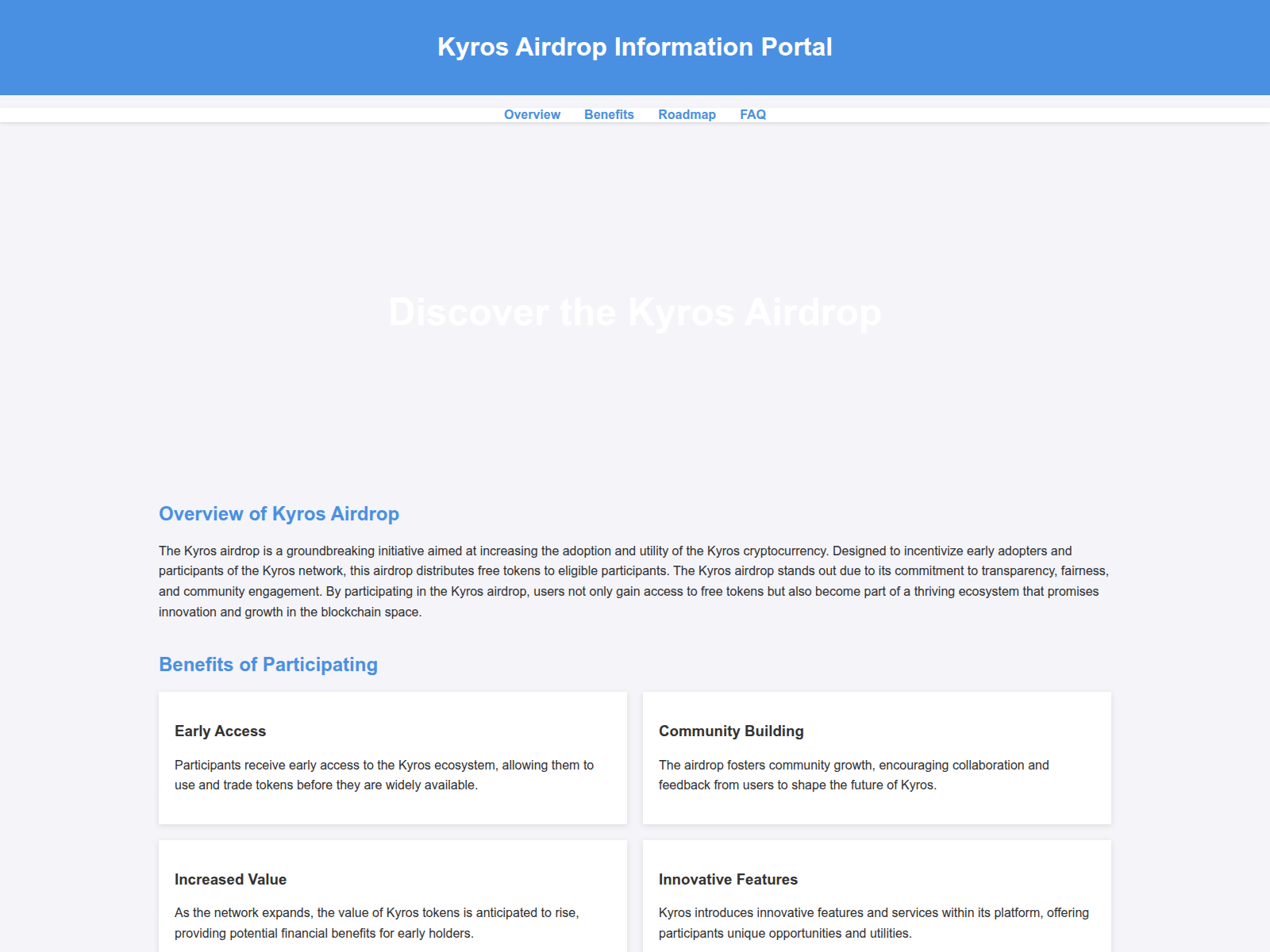 Screenshot of airdrop-kyros.live