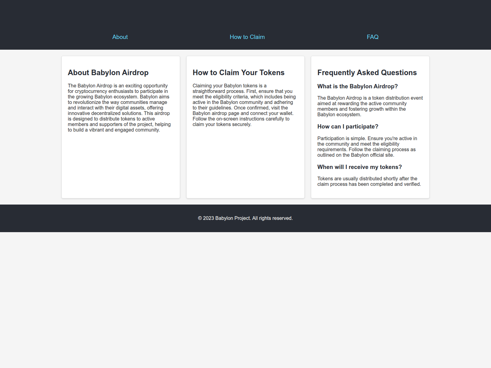 Screenshot of airdrop-babylon.live
