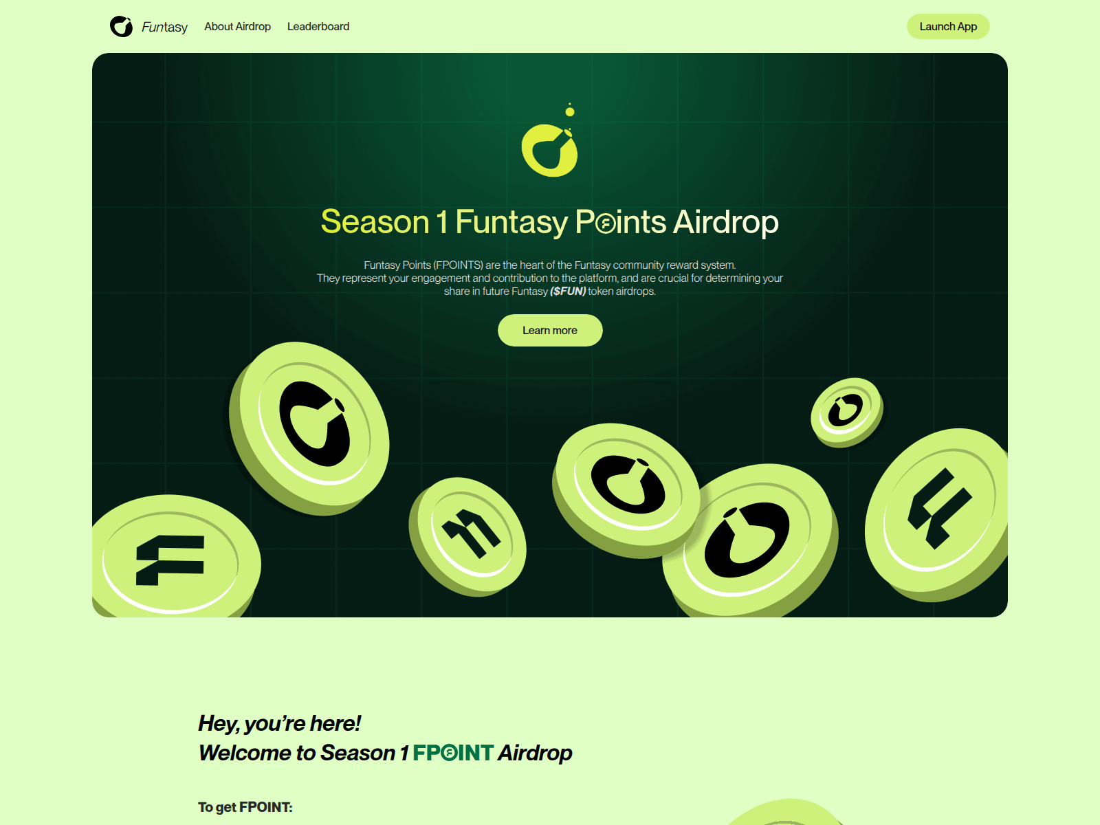 Screenshot of airdrop.thefuntasy.ai