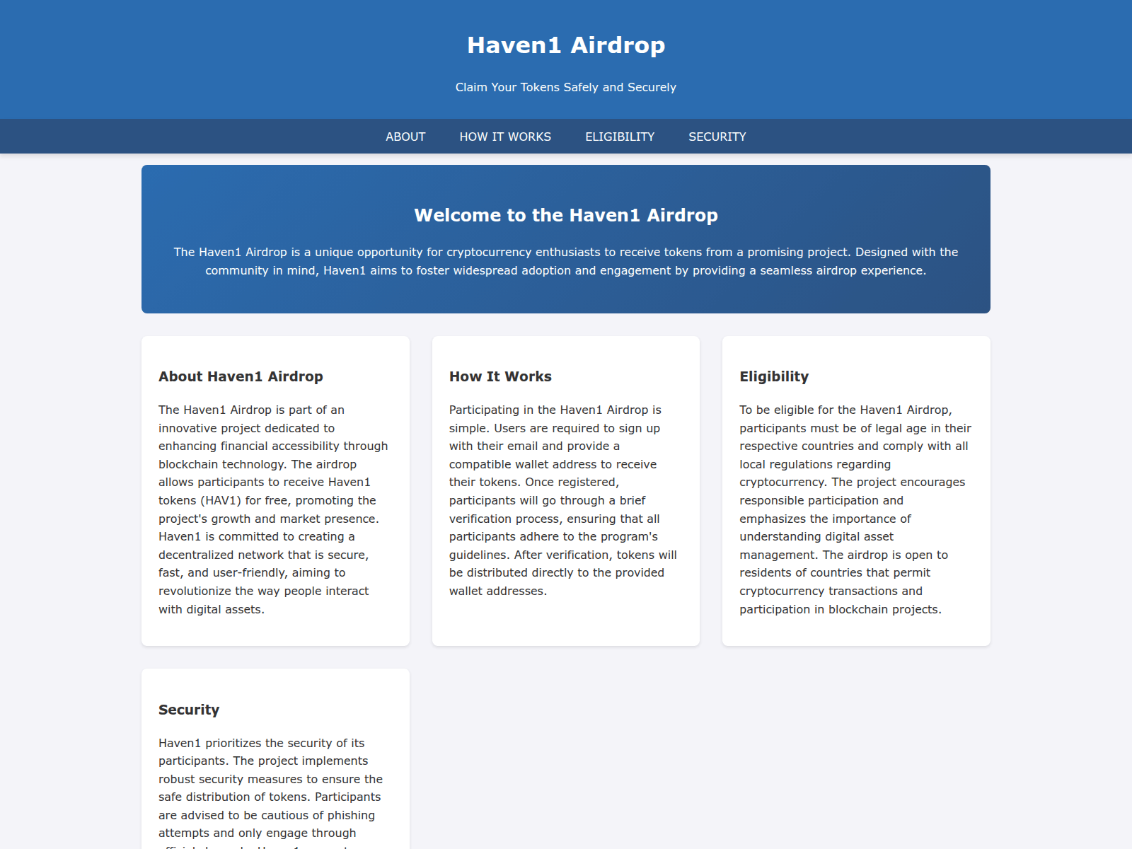 Screenshot of airdrop-haven1.live
