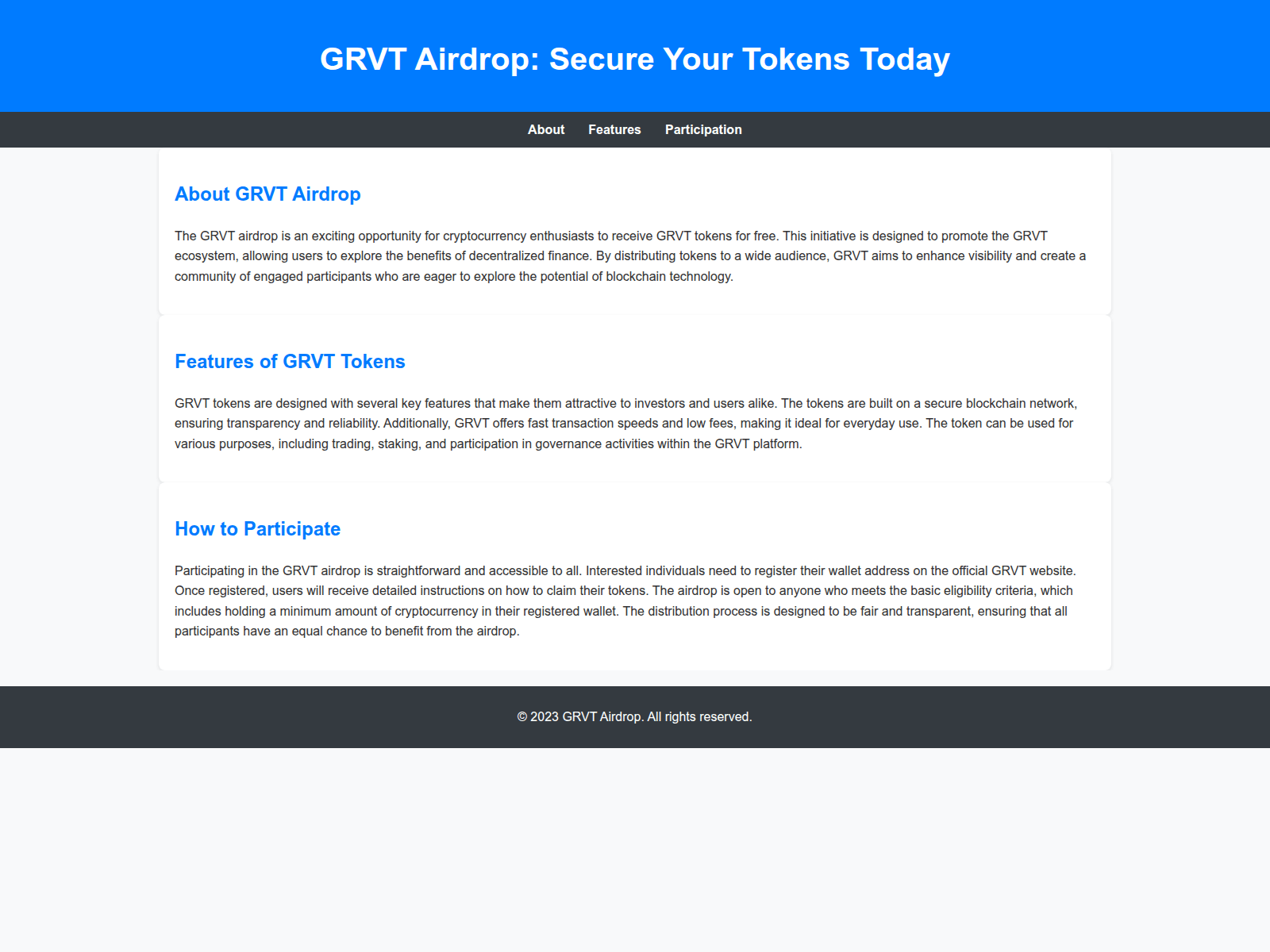 Screenshot of airdrop-grvt.live