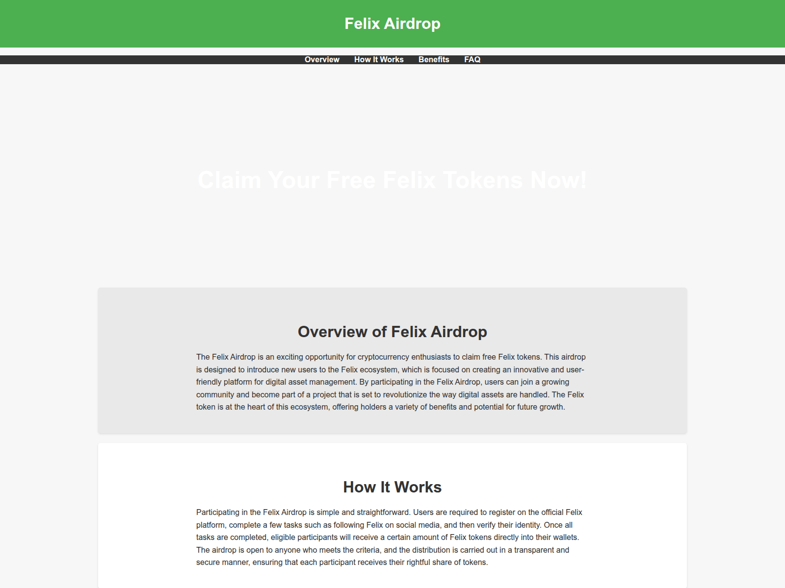 Screenshot of airdrop-felix.live
