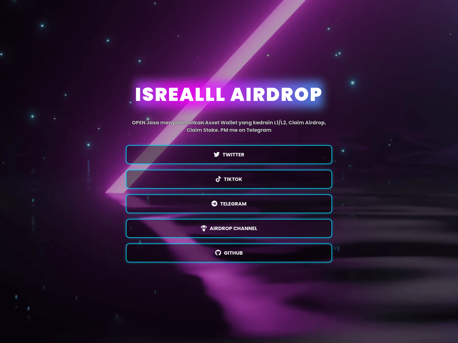 Screenshot of isrealllairdrop.tech