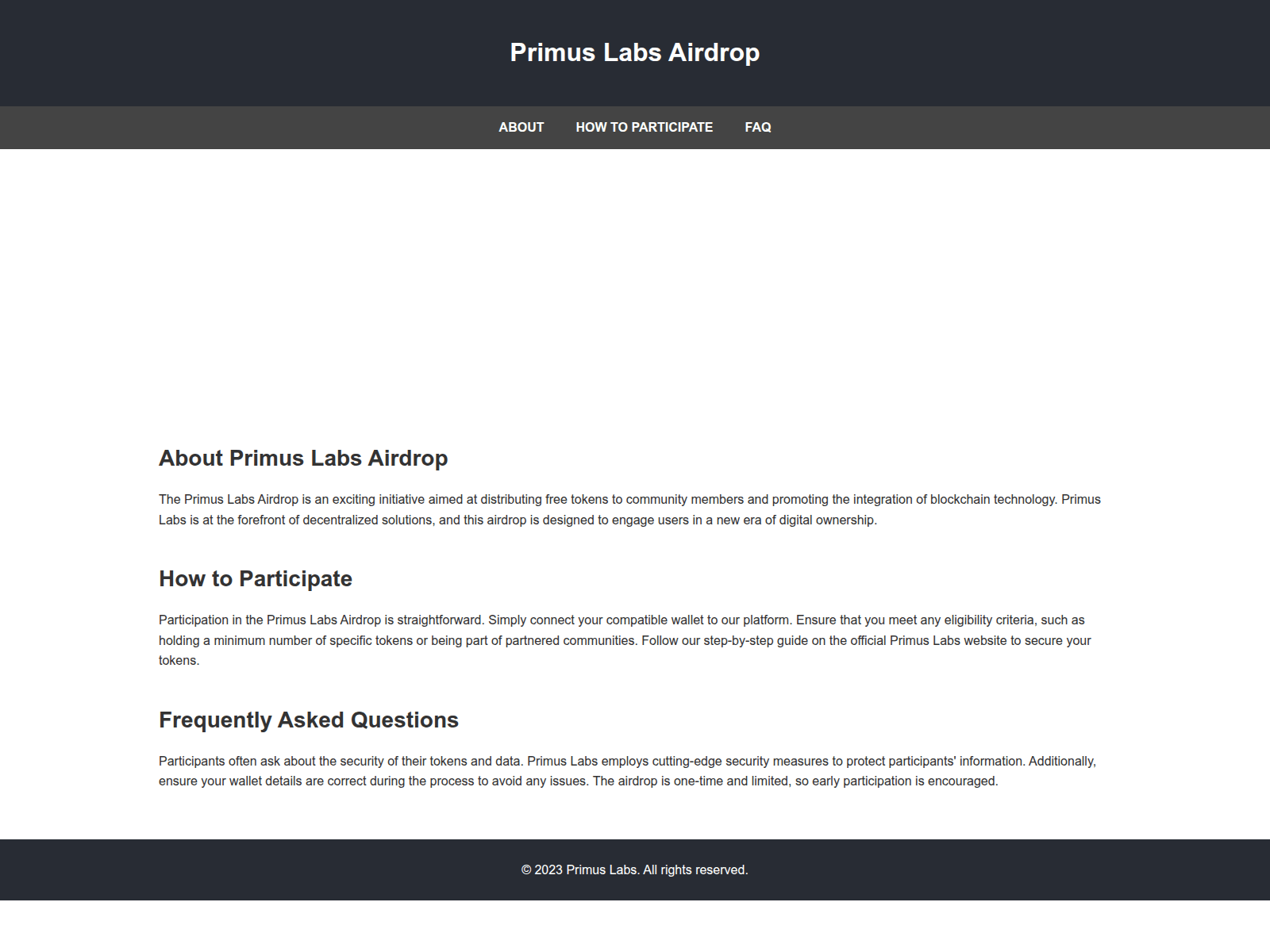 Screenshot of airdropprimuslabs.live