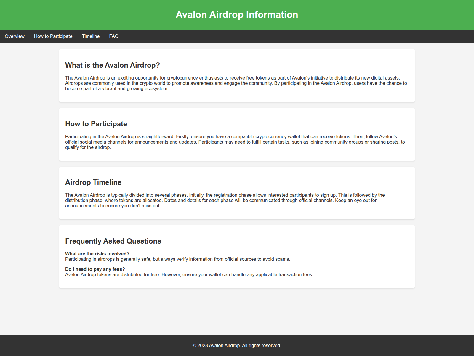 Screenshot of airdropavalon.live