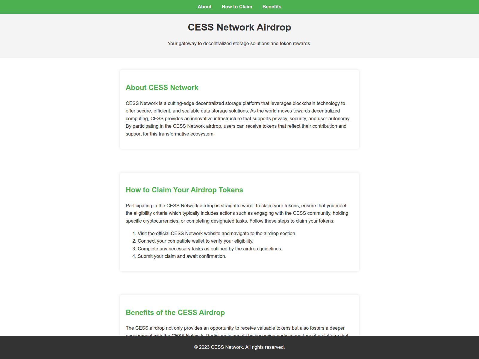 Screenshot of airdropcessnetwork.live