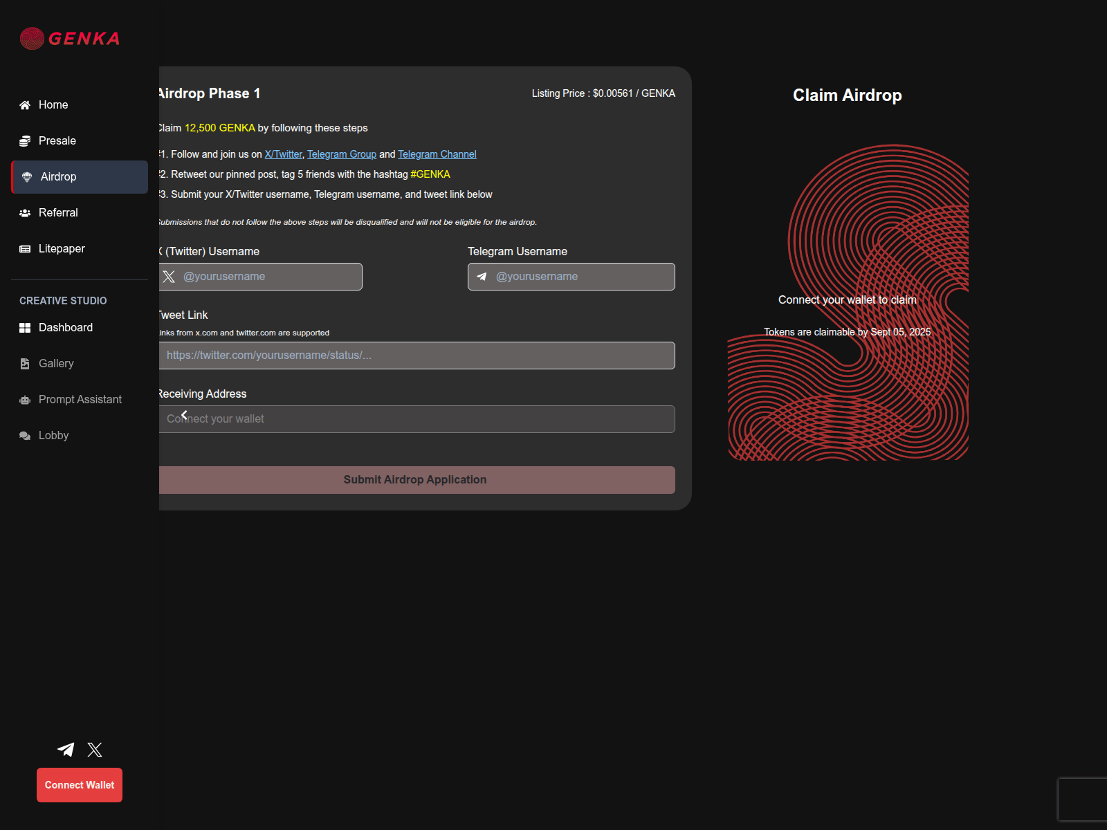 Screenshot of genka-ai.world