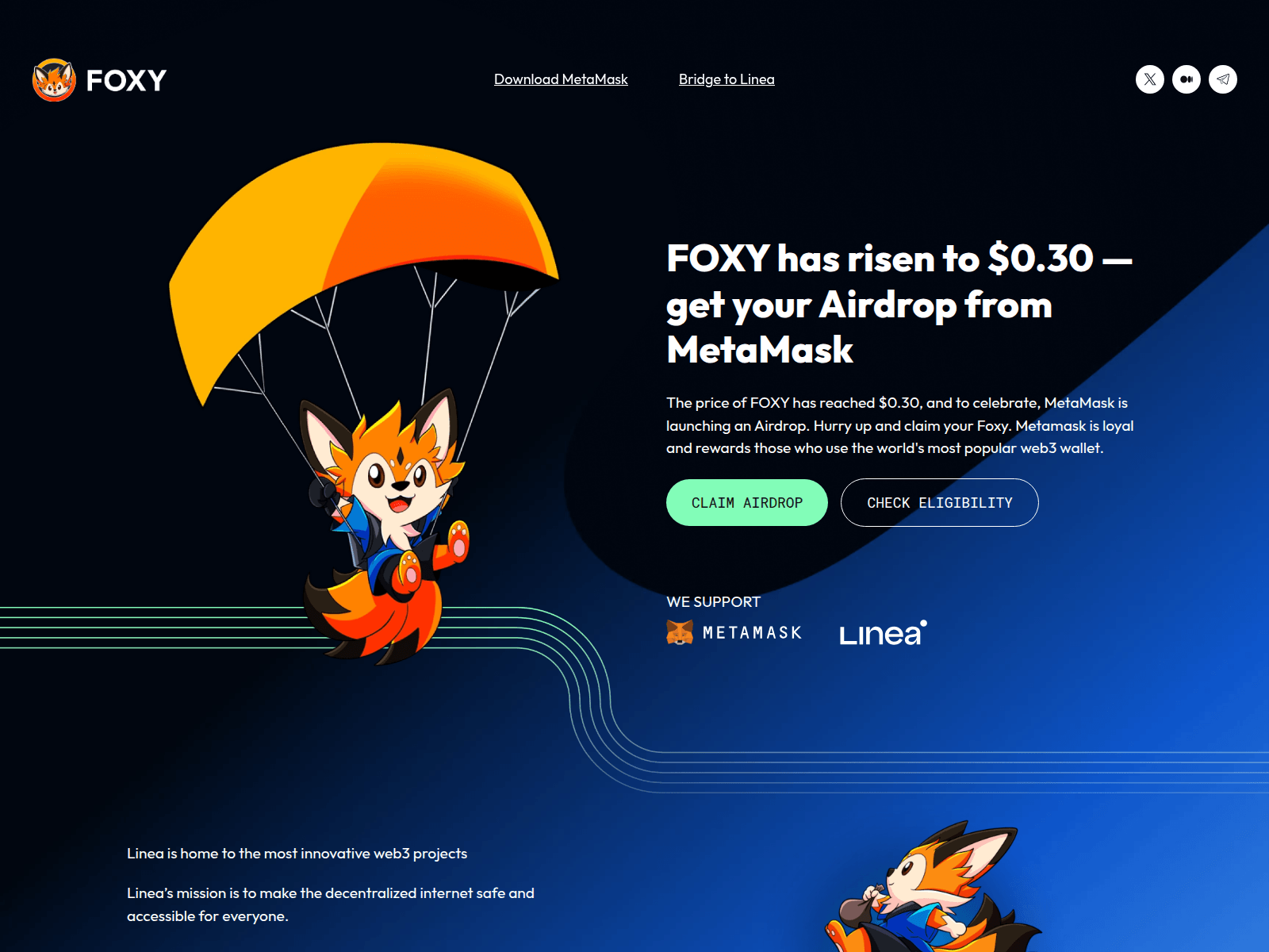 Screenshot of foxy.claims