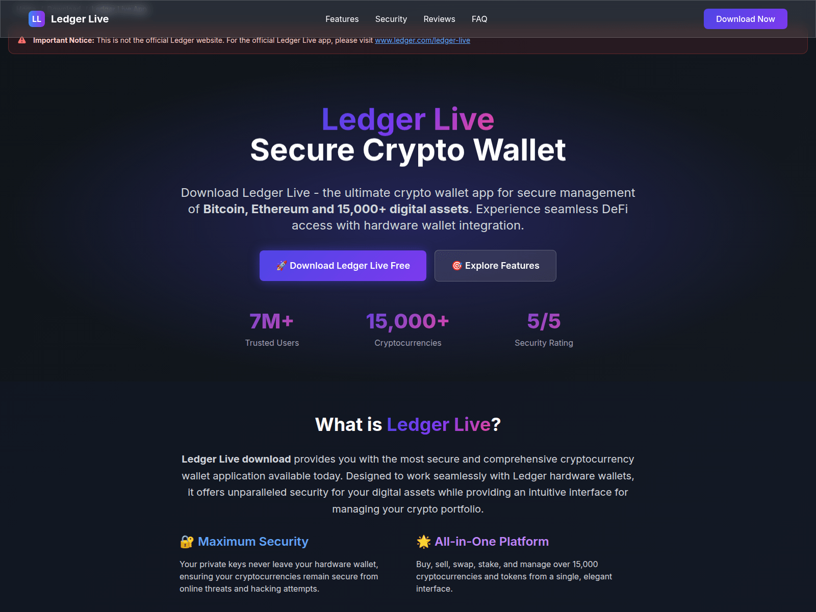 Screenshot of ledgerlive.com.co