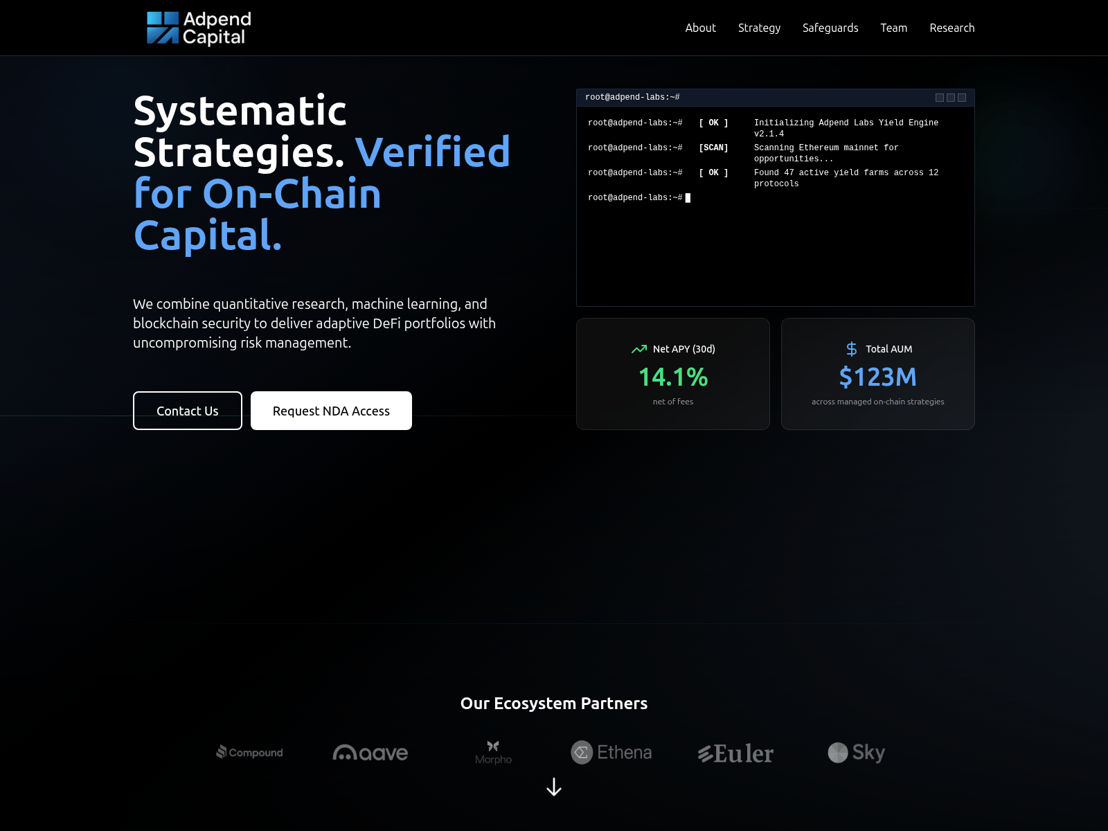Screenshot of adpend.capital