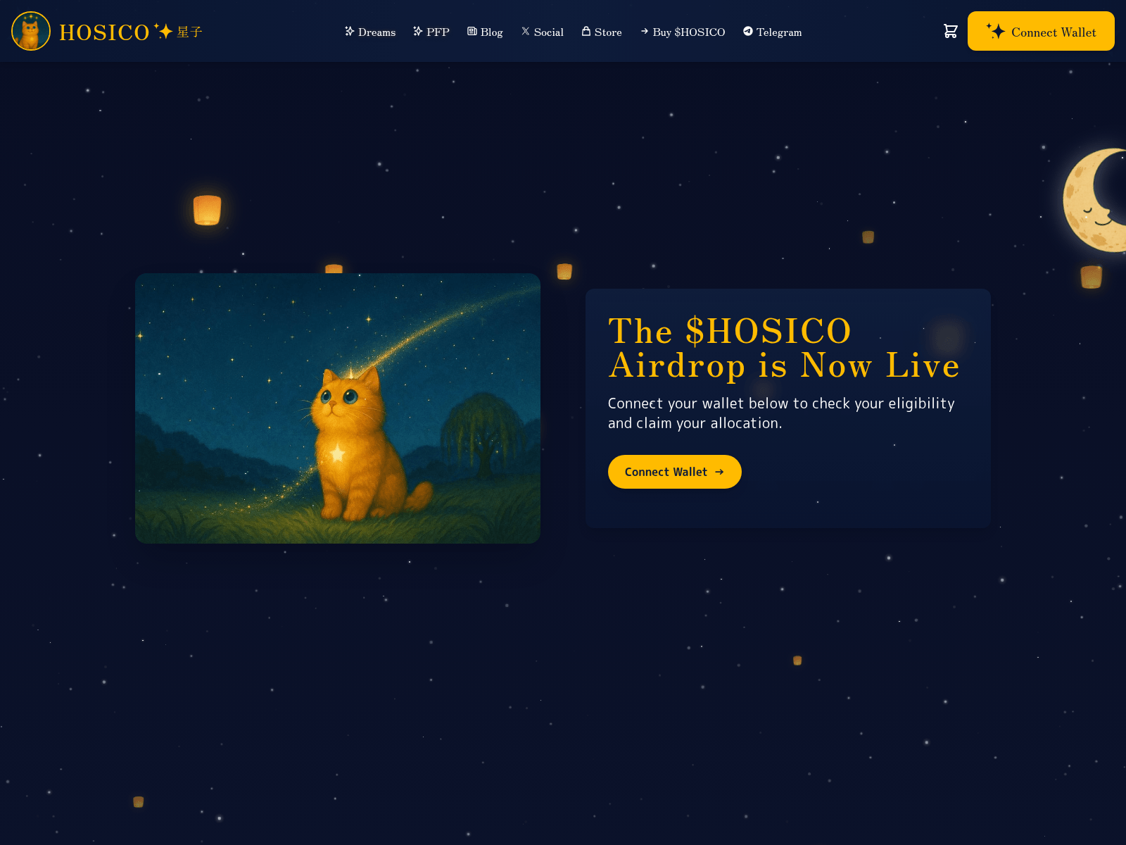 Screenshot of hosicocat.app