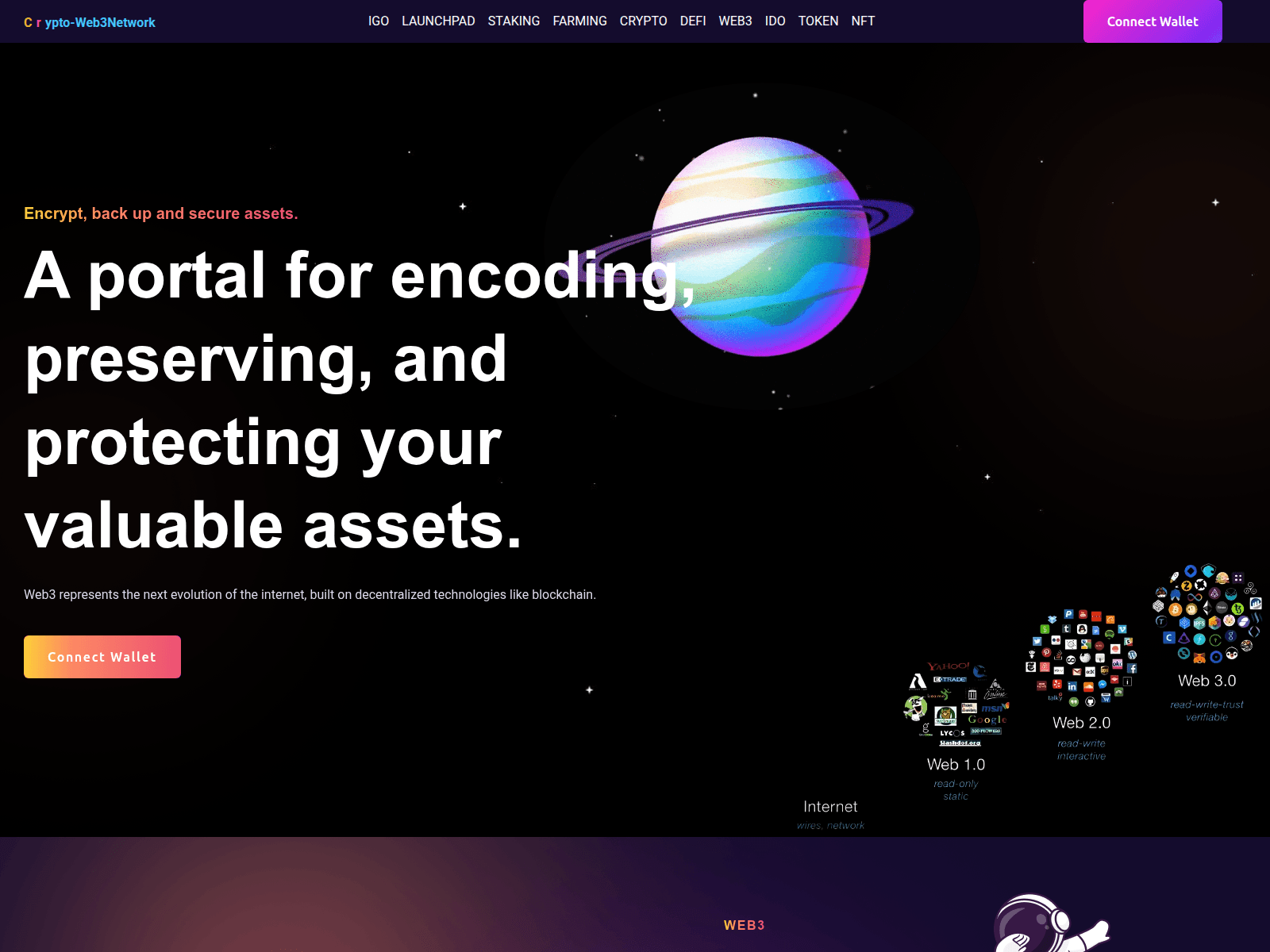 Screenshot of crypto-web3vault.com