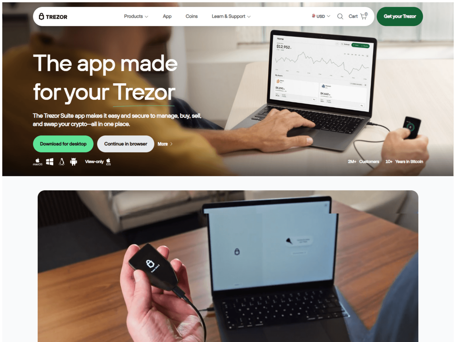 Screenshot of trezor-suiteee.pages.dev