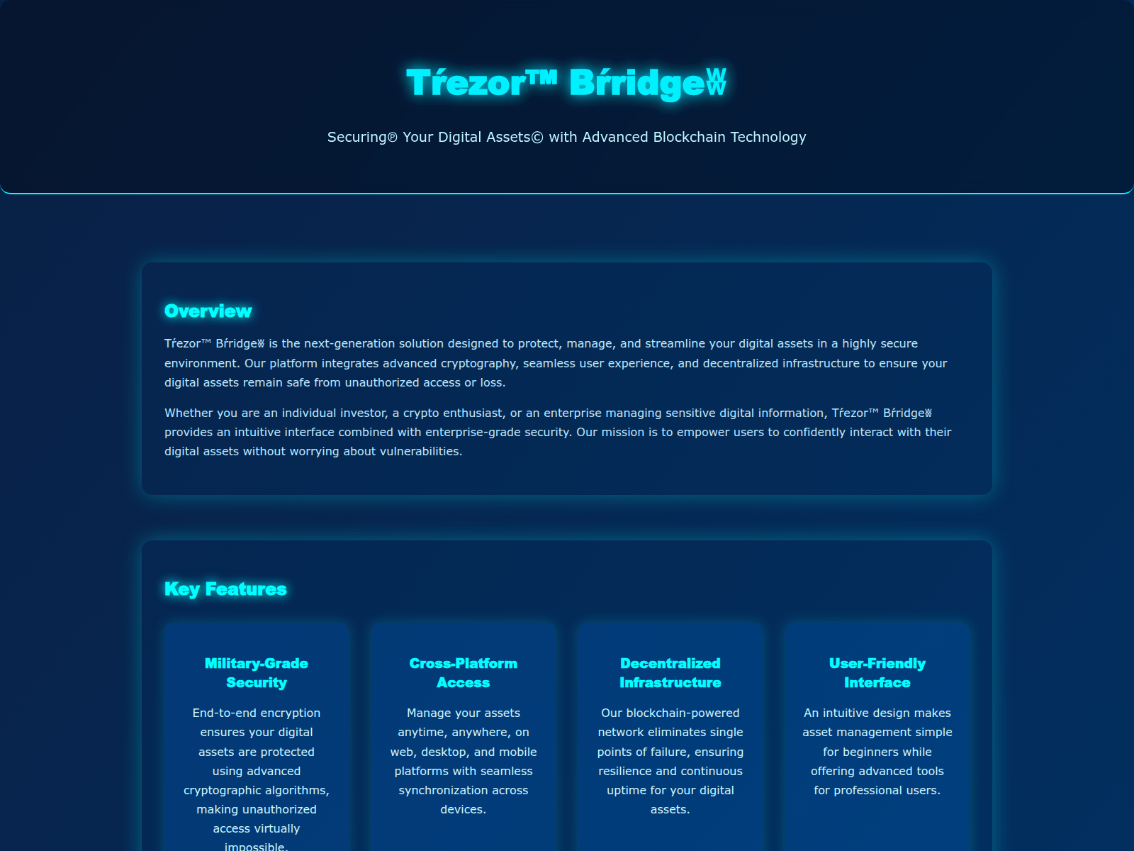 Screenshot of trezor-en-usa-bridge.pages.dev