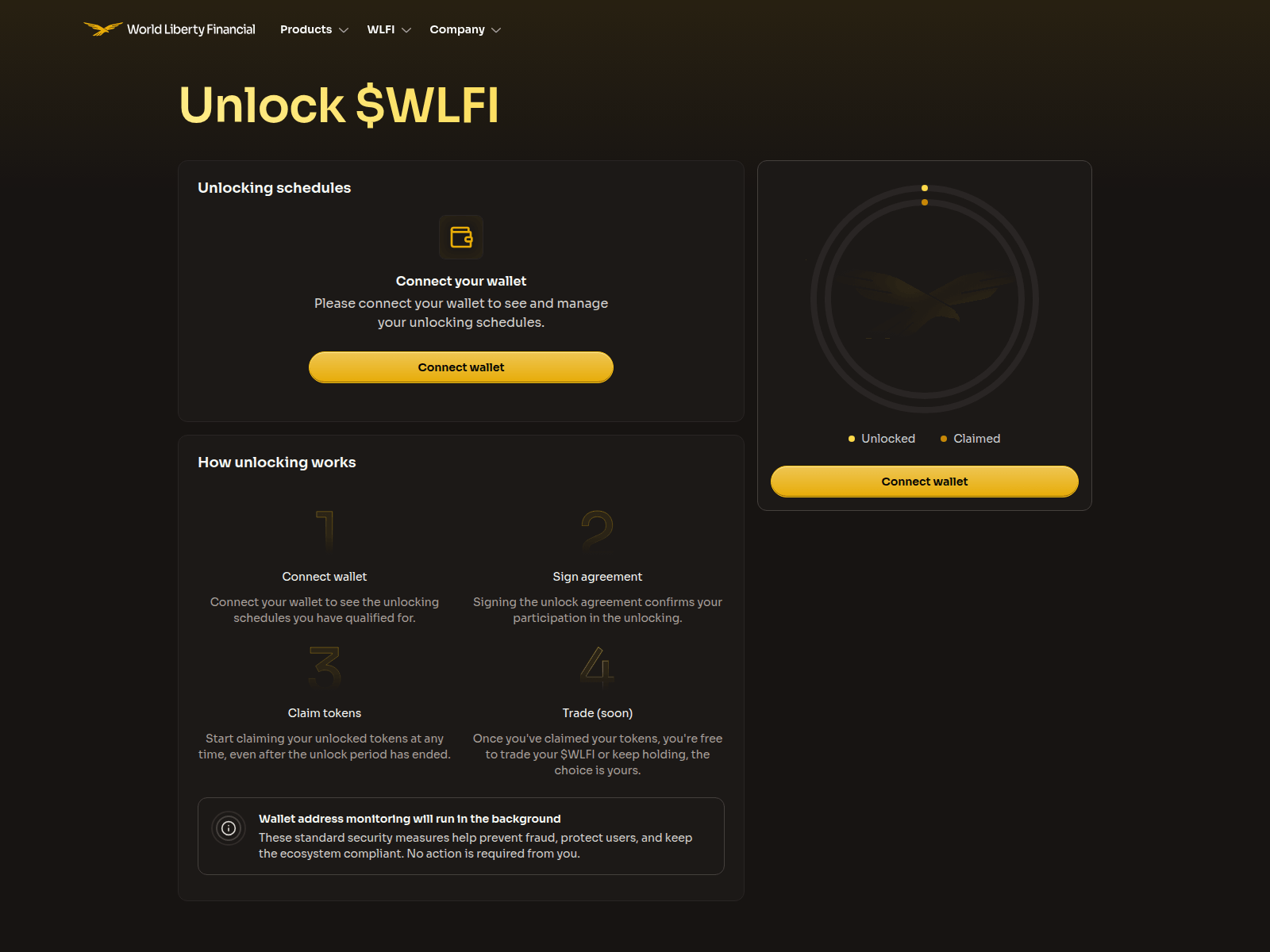 Screenshot of officialwlfi.org