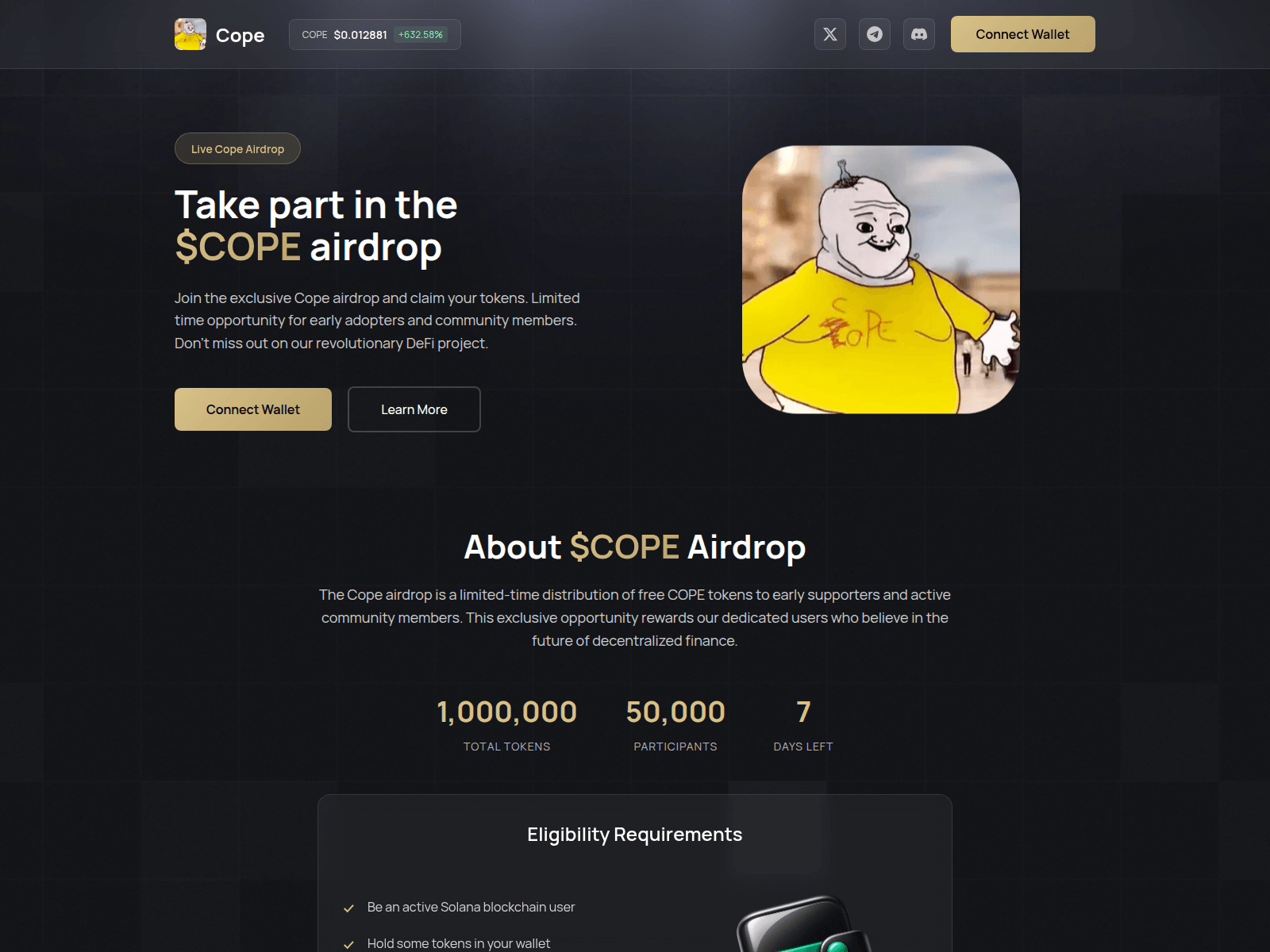 Screenshot of claims-cope.xyz