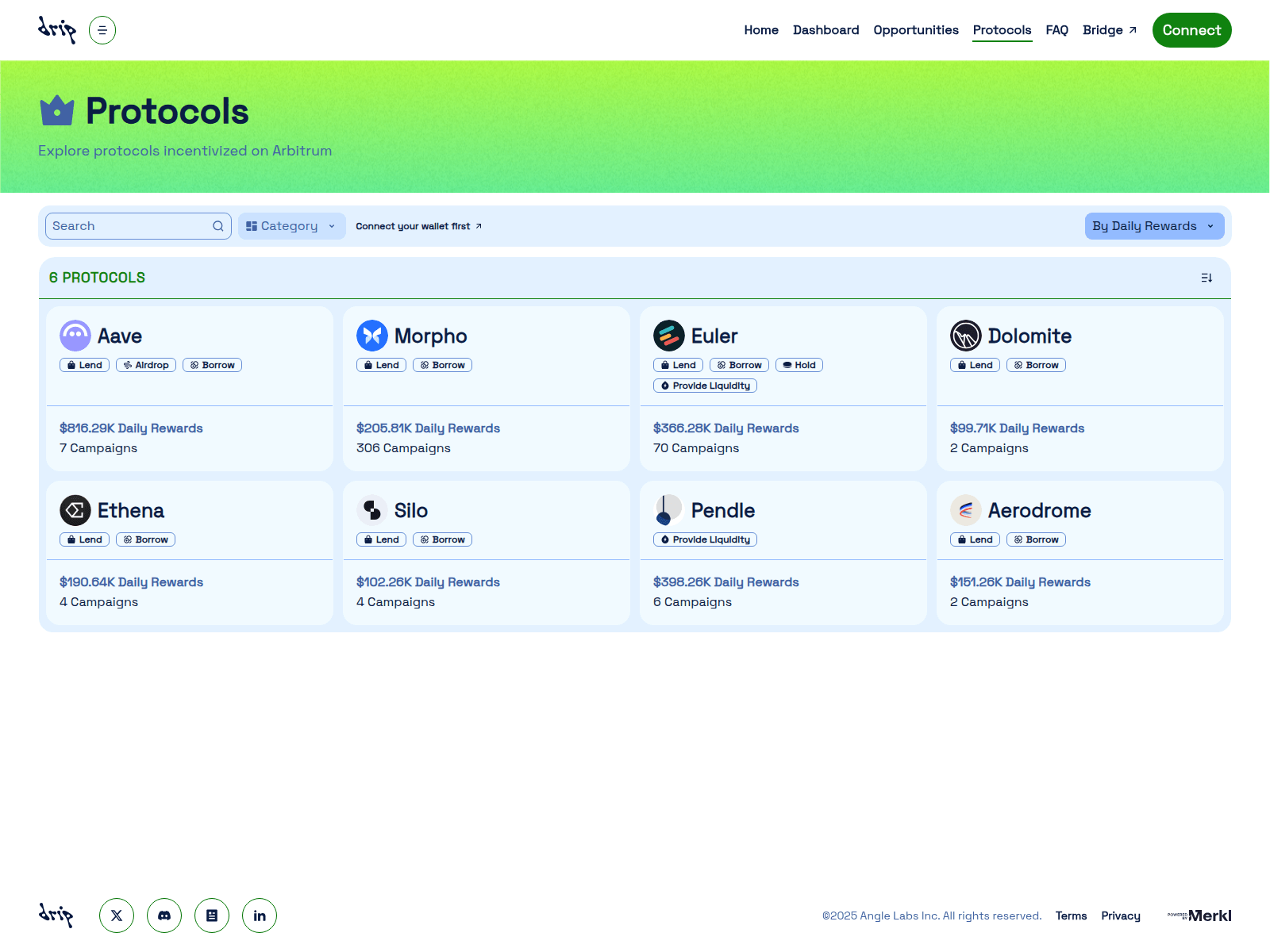 Screenshot of arbitrum-drip.com